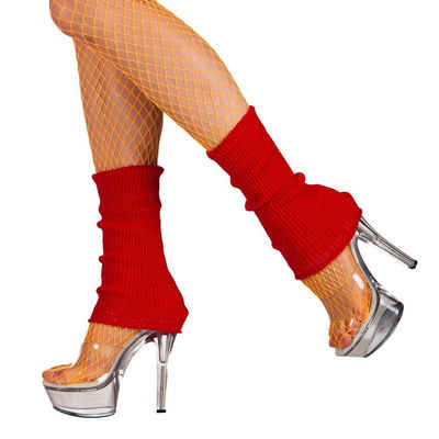 Boland Kostüm Retro-Beinstulpen rot, Für warme Knöchel und einen heißen Look: 80er Retro Stulpen