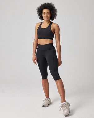 SNOCKS Sporthose Capri Sporthose (1-tlg) aus atmungsaktivem Material mit Schlüsselfach im Bund