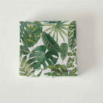 BOLTZE Papierserviette Blatt, 20 Stück, 17 x 17 cm, Grün, 1 Stück zufällige Variante