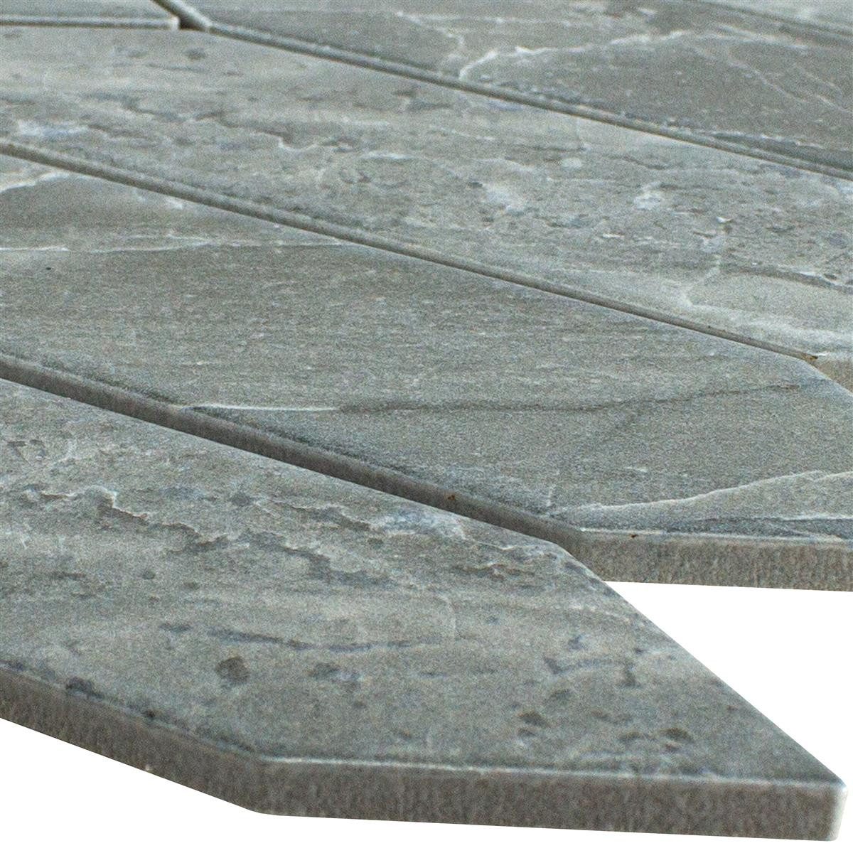 Mosafil Mosaikfliesen Keramik Mosaik Fliesen Dorris Picket Steinoptik Grau, Keramik 31.300x25.700, grau, Wasserfest