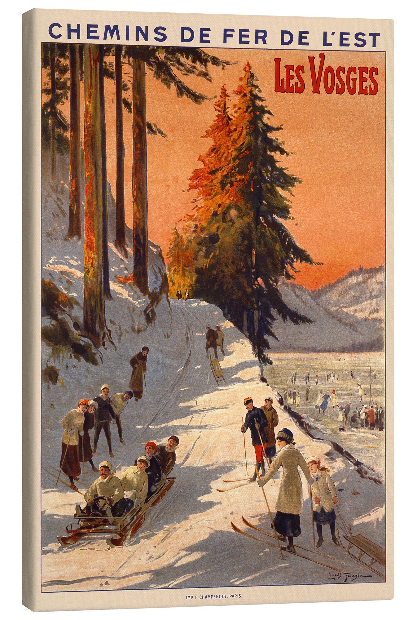 Leinwandbild Vintage Ski Collection