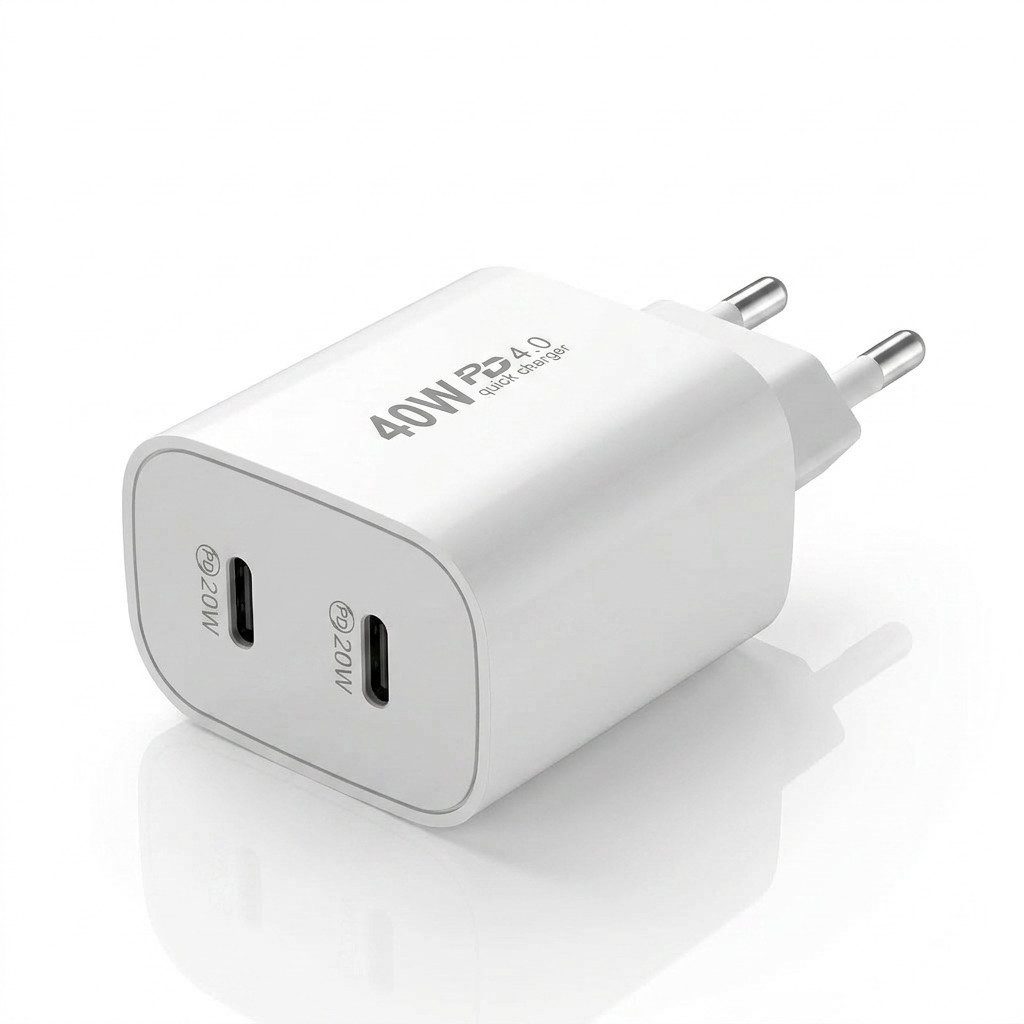 Futurea 40W Ladestecker Dual Fast-Charging Schnellladegerät Smartphone-Ladegerät (Packung, 1-tlg., Gleichzeitig zwei Geräte laden, Dual-Anschluss mit USB-A und  – Bild 4 von 5