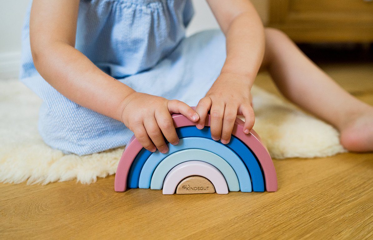 KINDSGUT Lernspielzeug Holz-Regenbogen