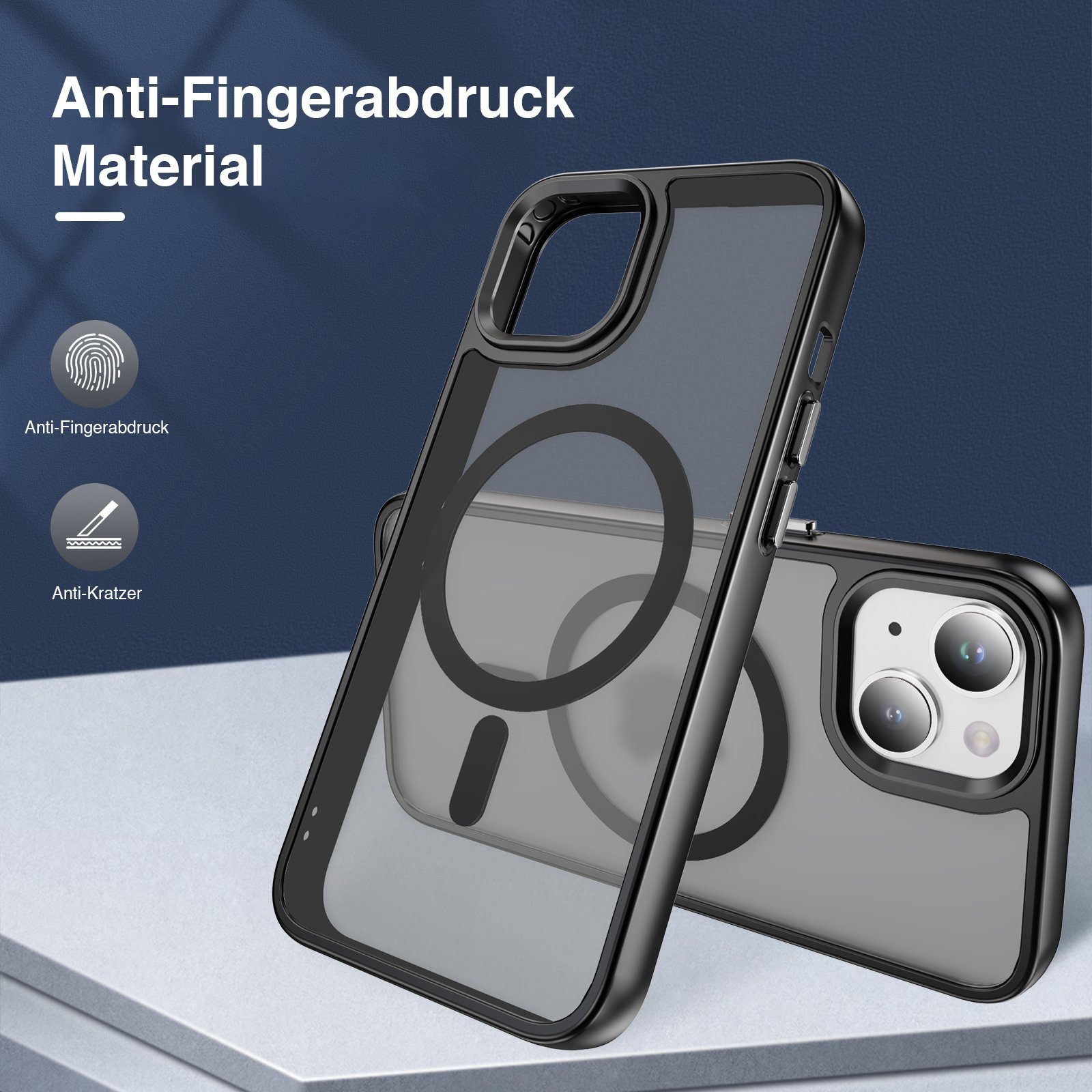 Tec-Expert Handyhülle Magnet Hülle für Apple iPhone 14 6.1 Zoll, 6.1, kompatibel zu Magsafe magnetisches Laden – Bild 4 von 5