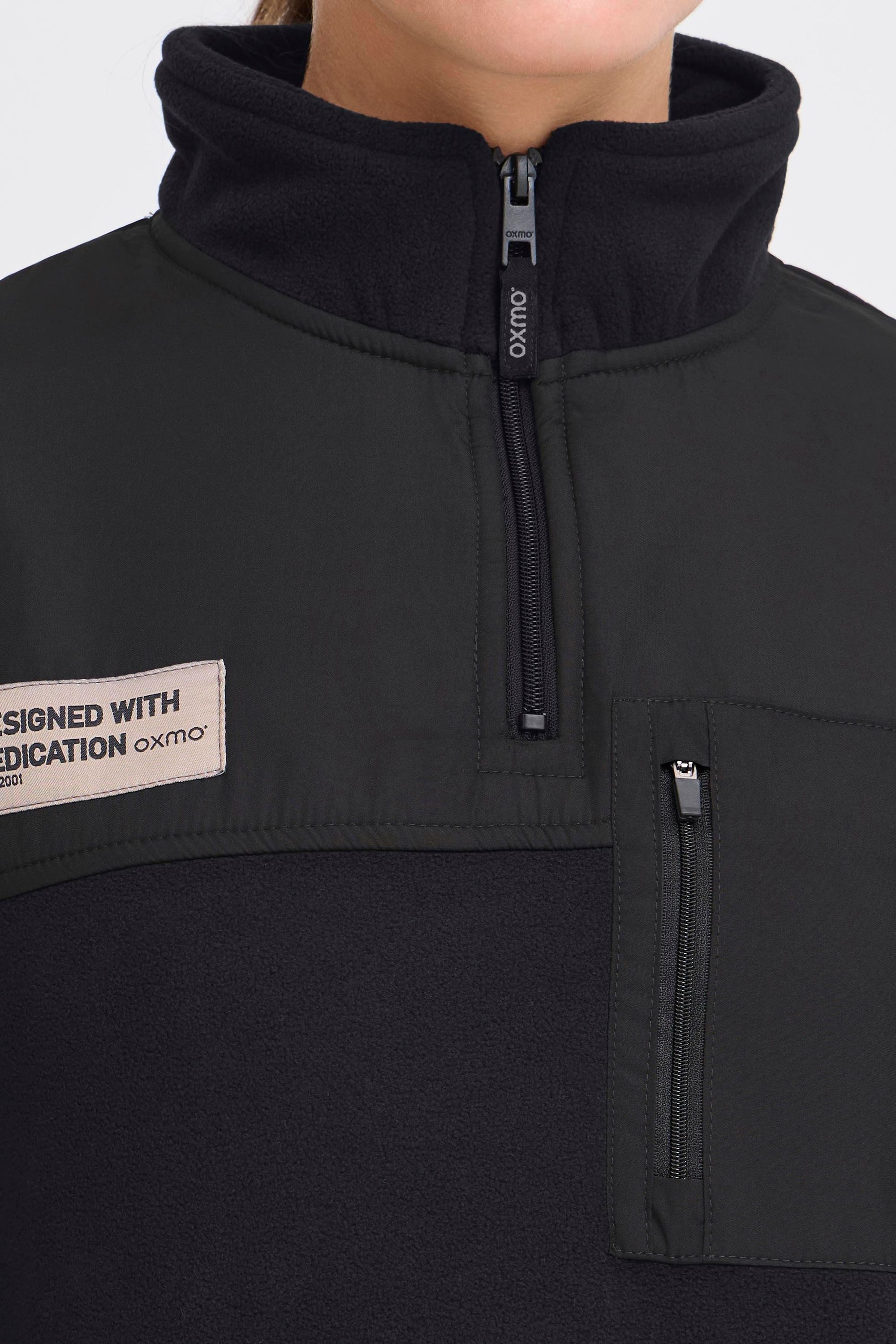 OXMO Troyer OXNete Modischer Fleecetroyer mit Stehkragen