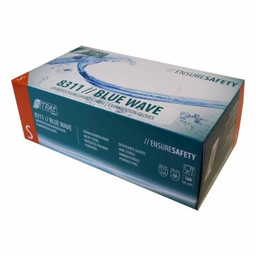 Nitras Medical Nitril-Handschuhe NITRAS 8311 Blue Wave Einmalhandschuhe, puderfrei - VPE 10x 100 Stück (Spar-Set)