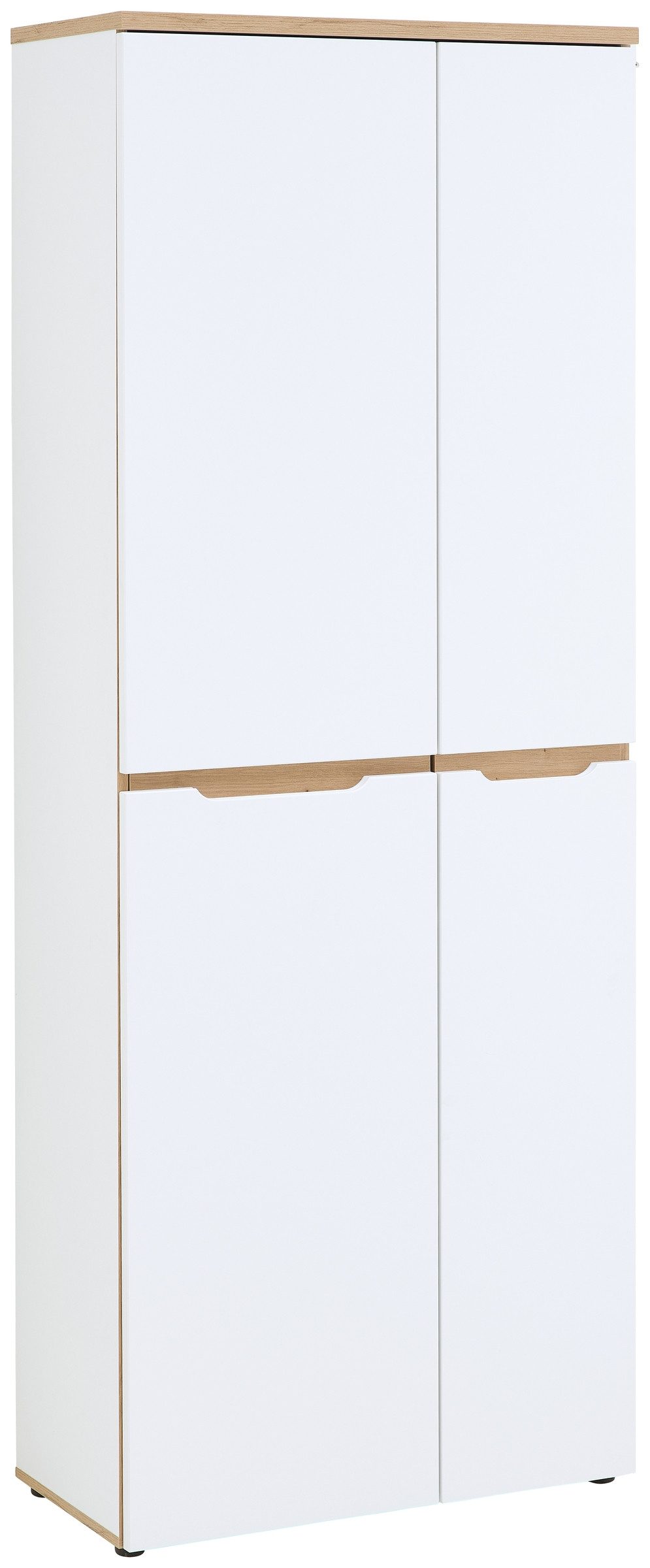 freiraum Aktenschrank Memphis in Weiß / Artisan Eiche Dekor - 75x197x38 (BxHxT)