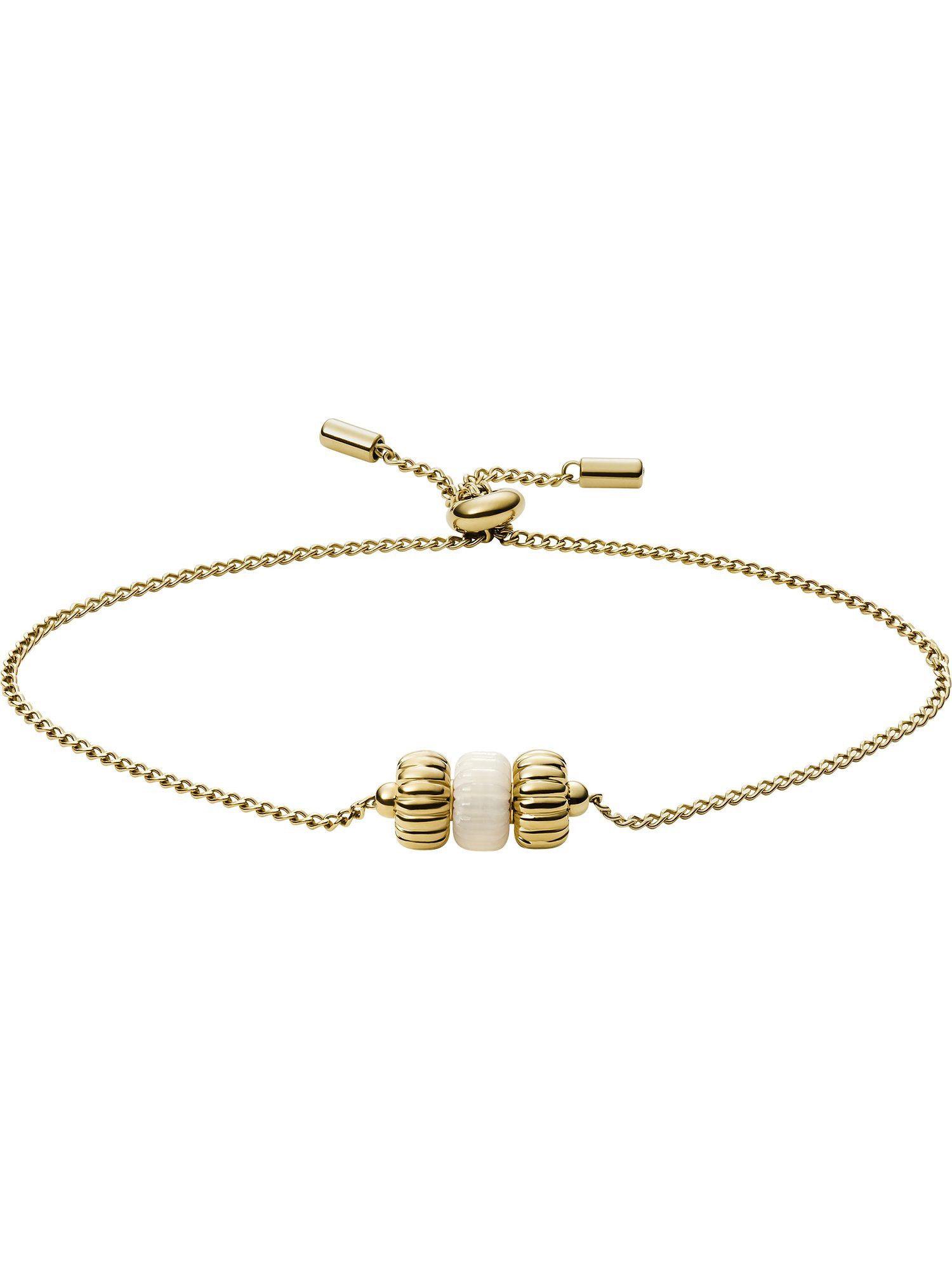 Armband Fossil Damen-Armband Edelstahl Perlmutt