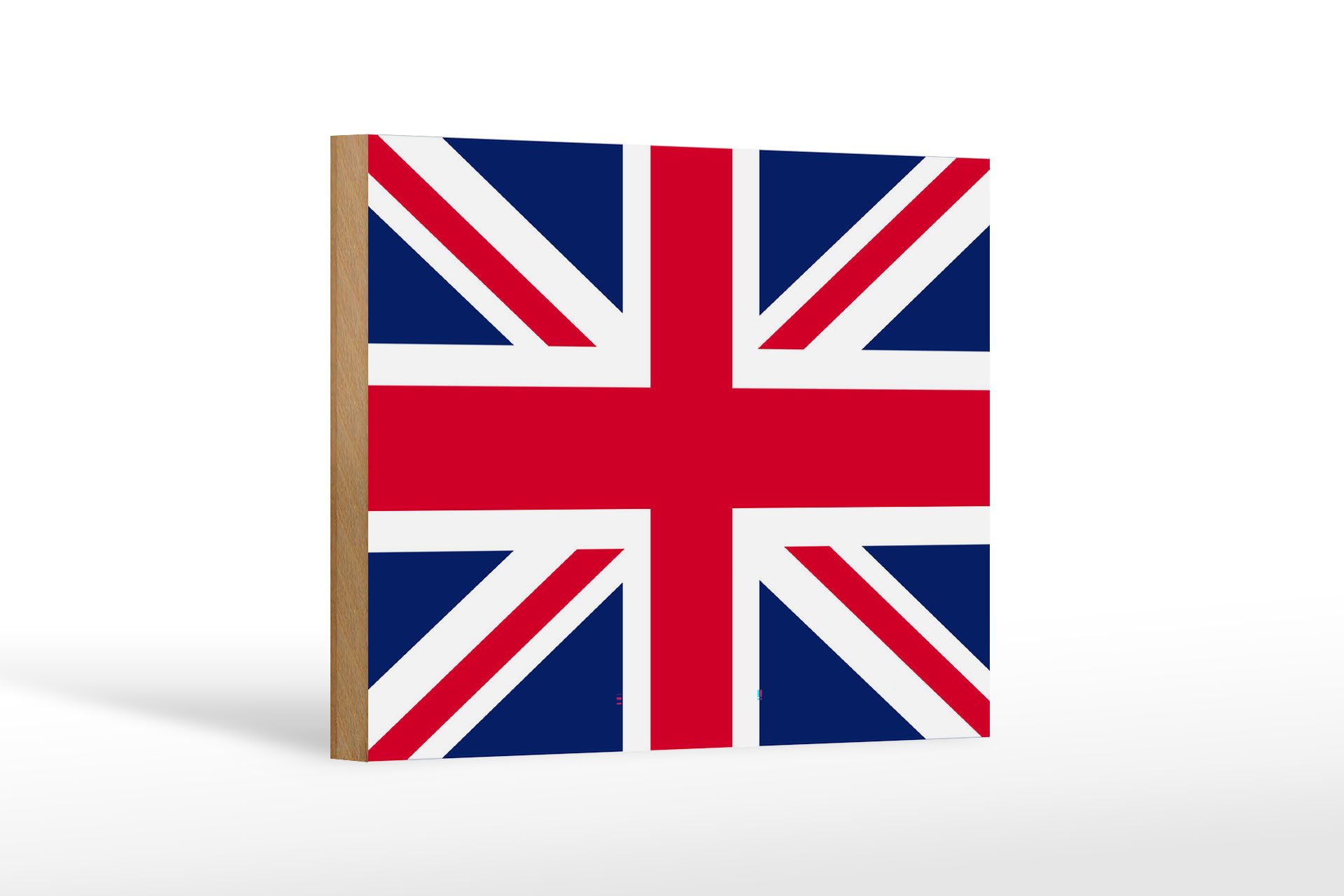 Femer GmbH Holzbild Flagge Union Jack 18x12 cm Flag United Kingdom, Flaggen (1 St), Glatte Holzfaserplatte (MDF), vorn beschichtet