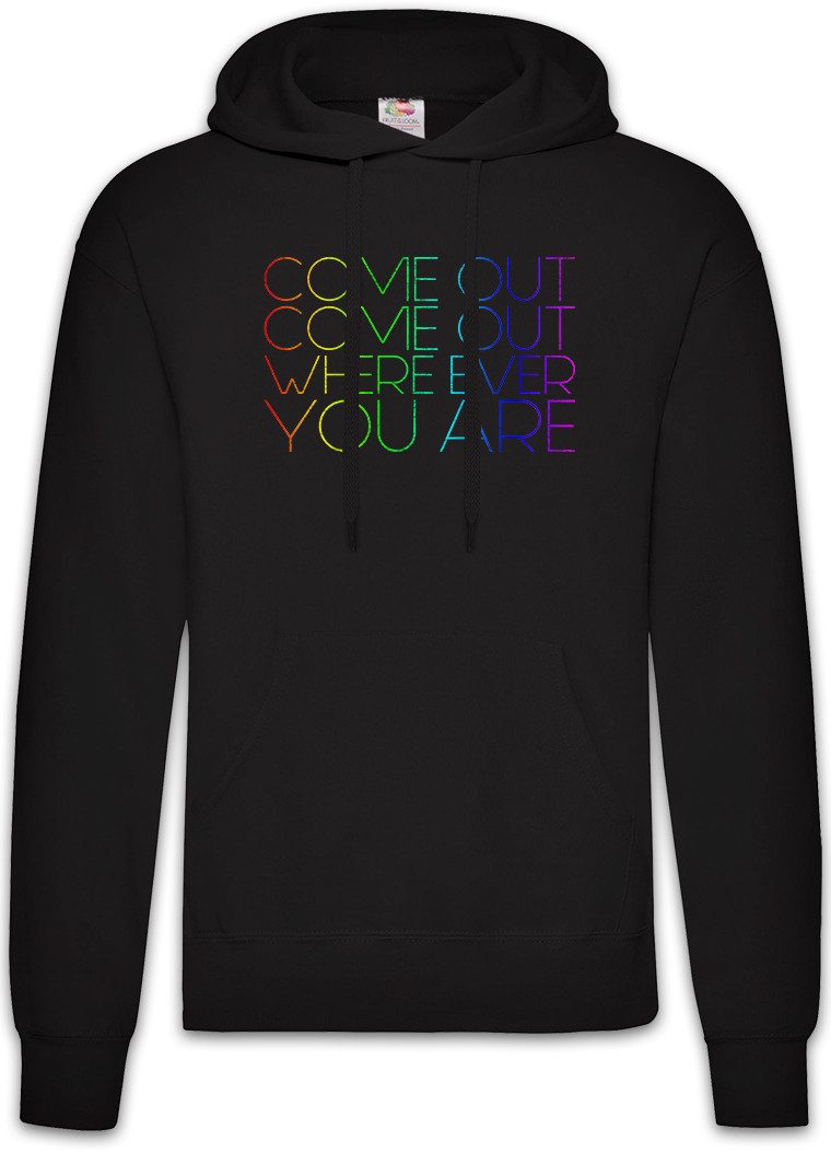 Hoodie Come Out Come Out Herren Hoodie Queer Gay Schwul Lesbian Homosexuell