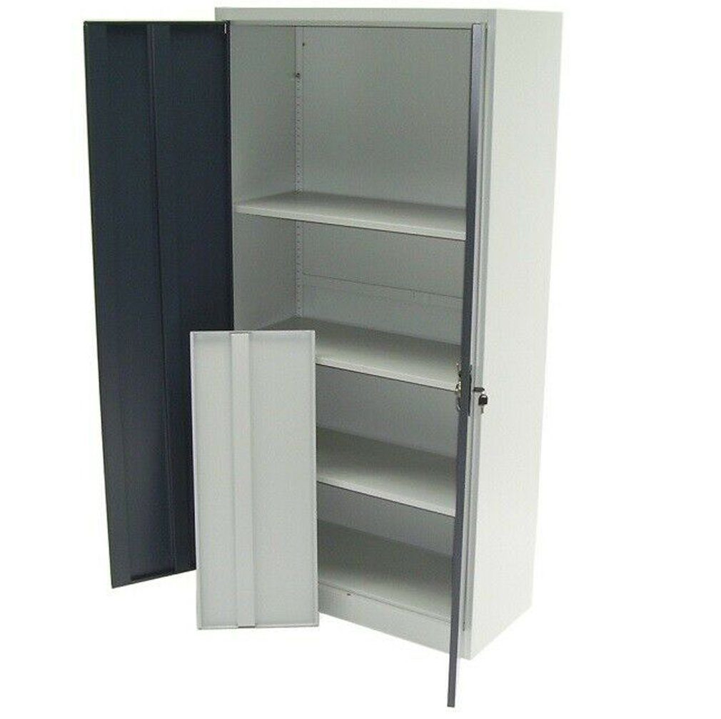 57013 Metallschrank Aktenschrank XXL Büroschrank Aktenschrank 180x115x40cm Werkstattschrank Apex