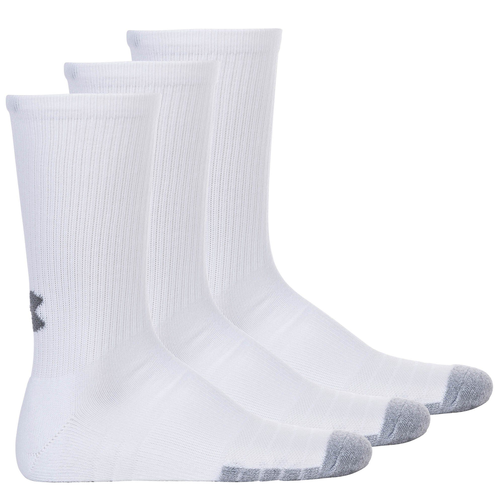 Under Armour® Sportsocken UA Unisex Sportsocken Heatgear, Weiss 3 Paar - Training