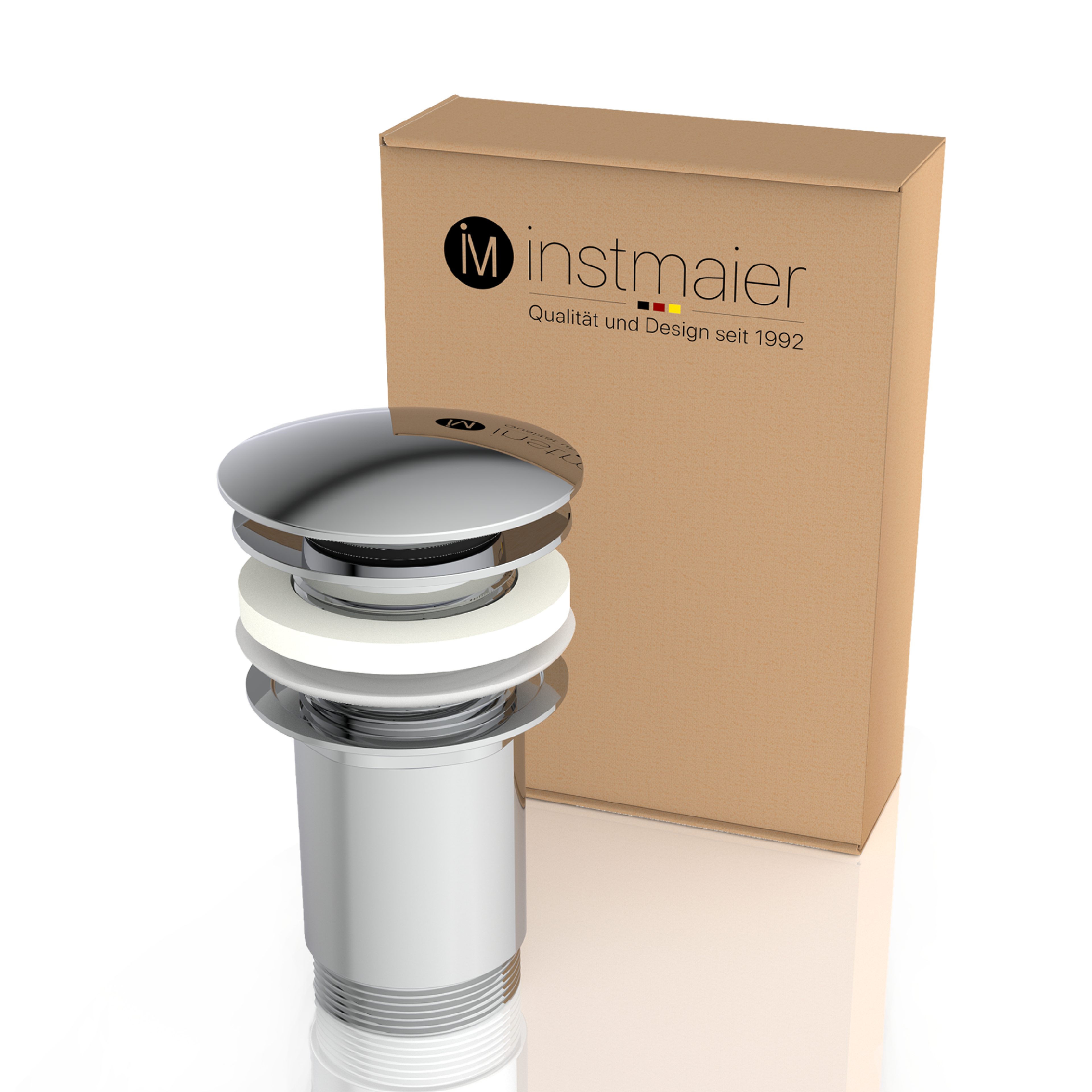 instmaier Ablaufventil Pop-Up-Ventil für Waschbecken, Farbe Chrom, mit Über günstig online kaufen