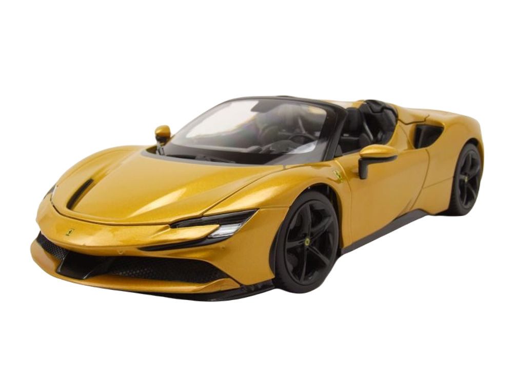 Bburago Modellauto Ferrari SF90 Spider gold, Maßstab 1:18