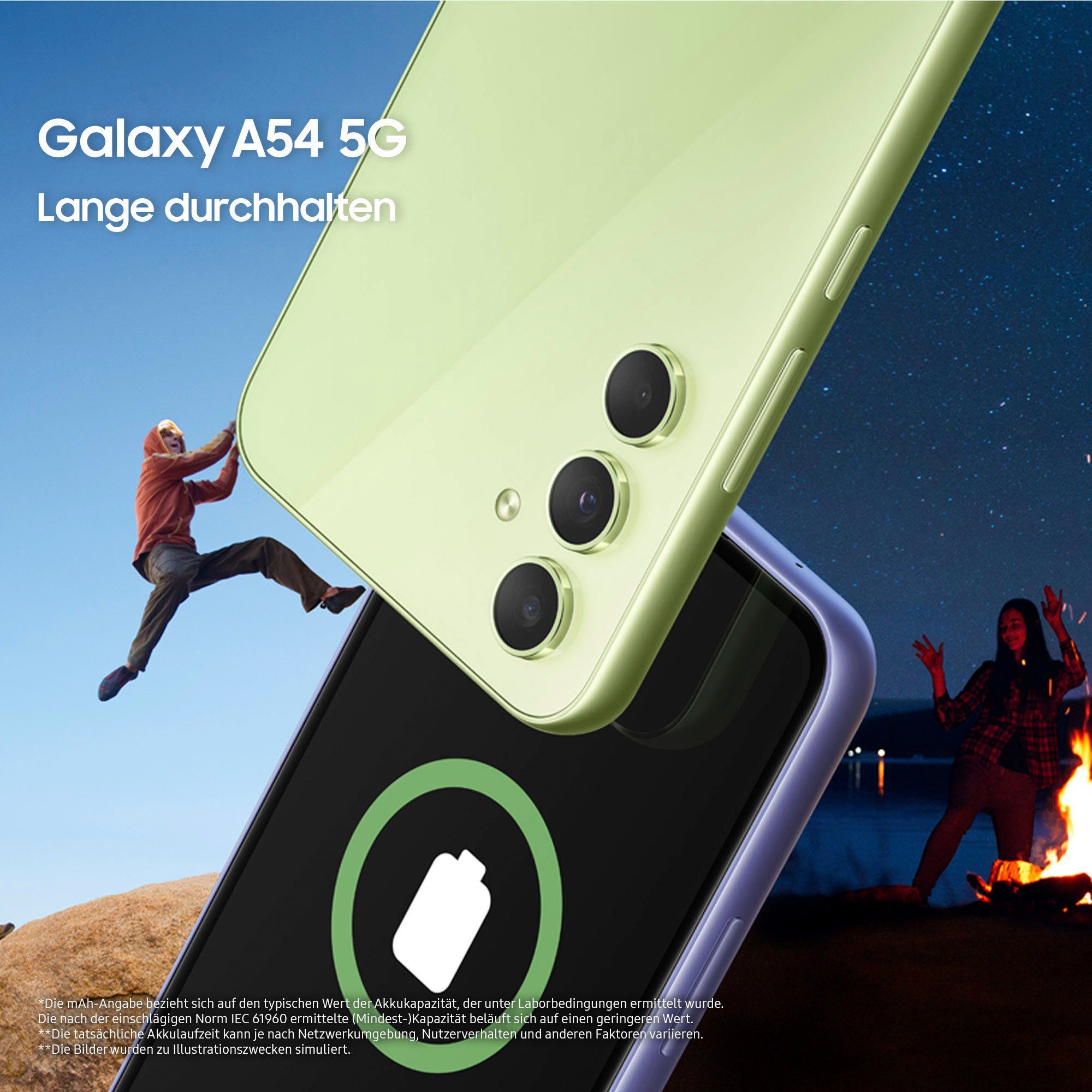 Samsung Galaxy A54 5G 128GB (16,31 GB Zoll, 50 Smartphone 128 cm/6,4 Speicherplatz, Kamera) weiß MP