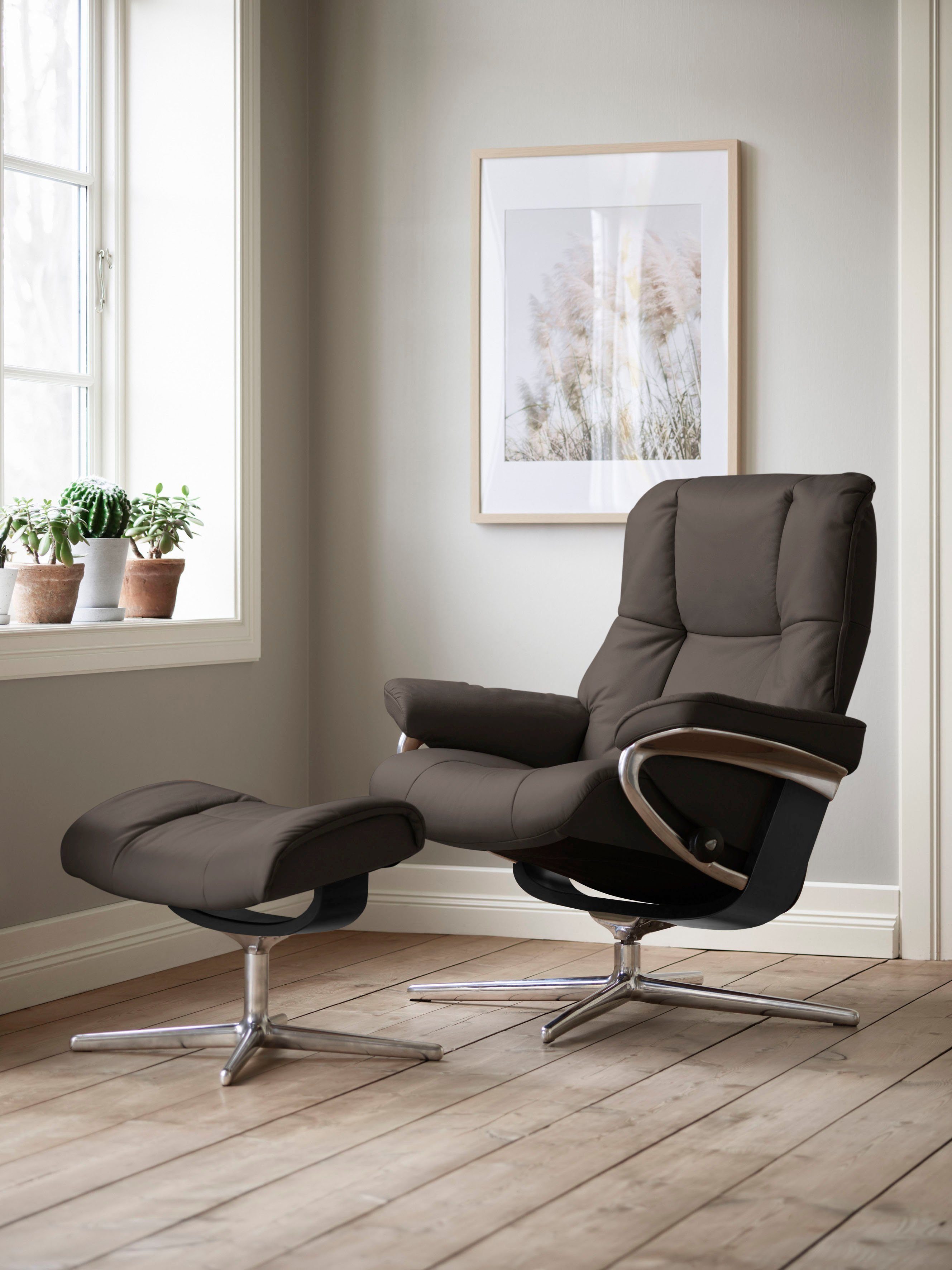 Stressless® Relaxsessel Mayfair, mit Cross Base, Größe S, M & L, Holzakzent Schwarz