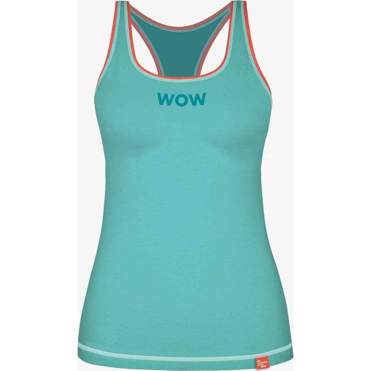 EIN SCHÖNER FLECK ERDE Tanktop Top WOW Lichtgrün Top aus Baumwolle, produziert in der EU, mit hohem Tragekomfort und