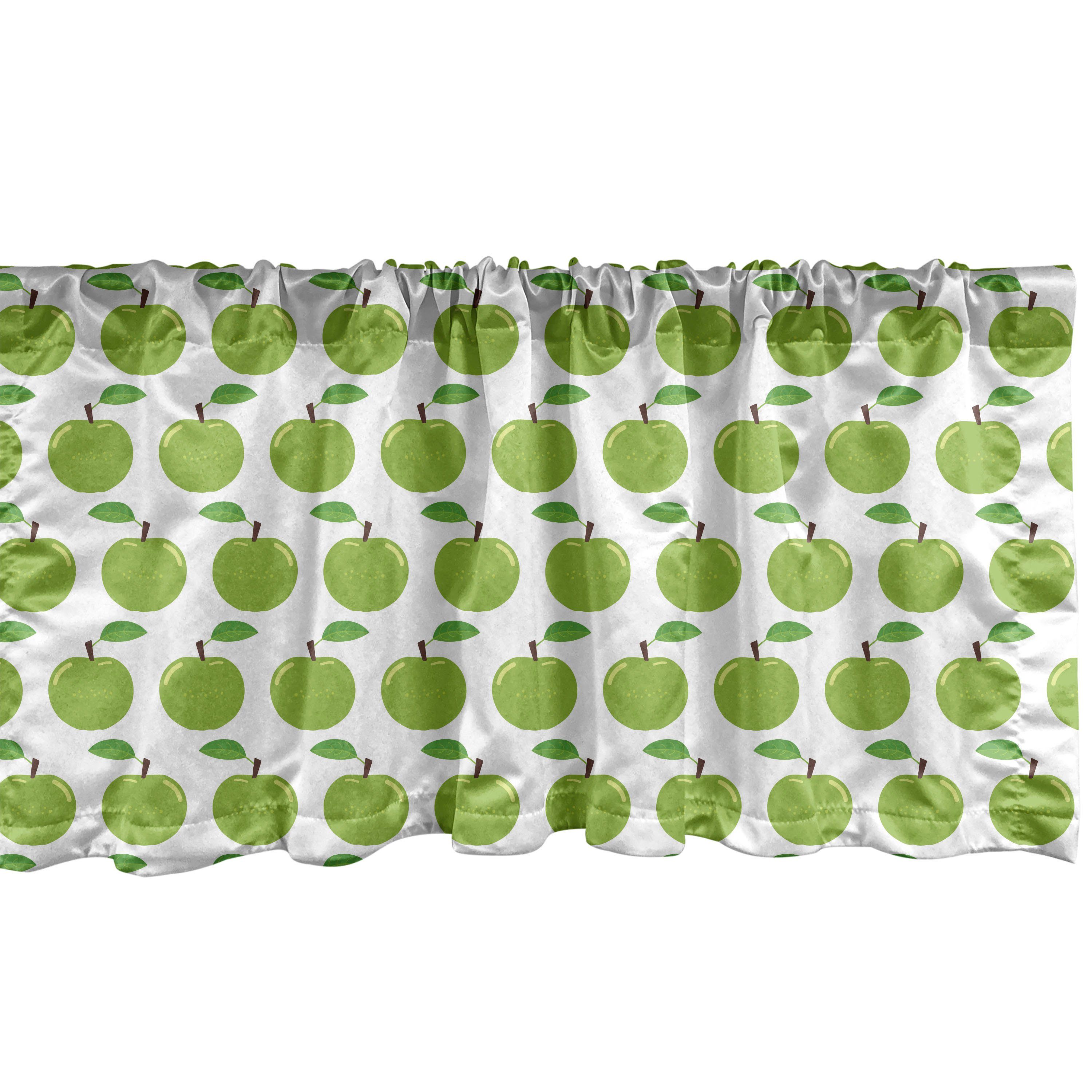 Scheibengardine Vorhang Volant für Küche Schlafzimmer Dekor mit Stangentasche, Abakuhaus, Microfaser, Apfel Wiederholen von Juicy Fruit