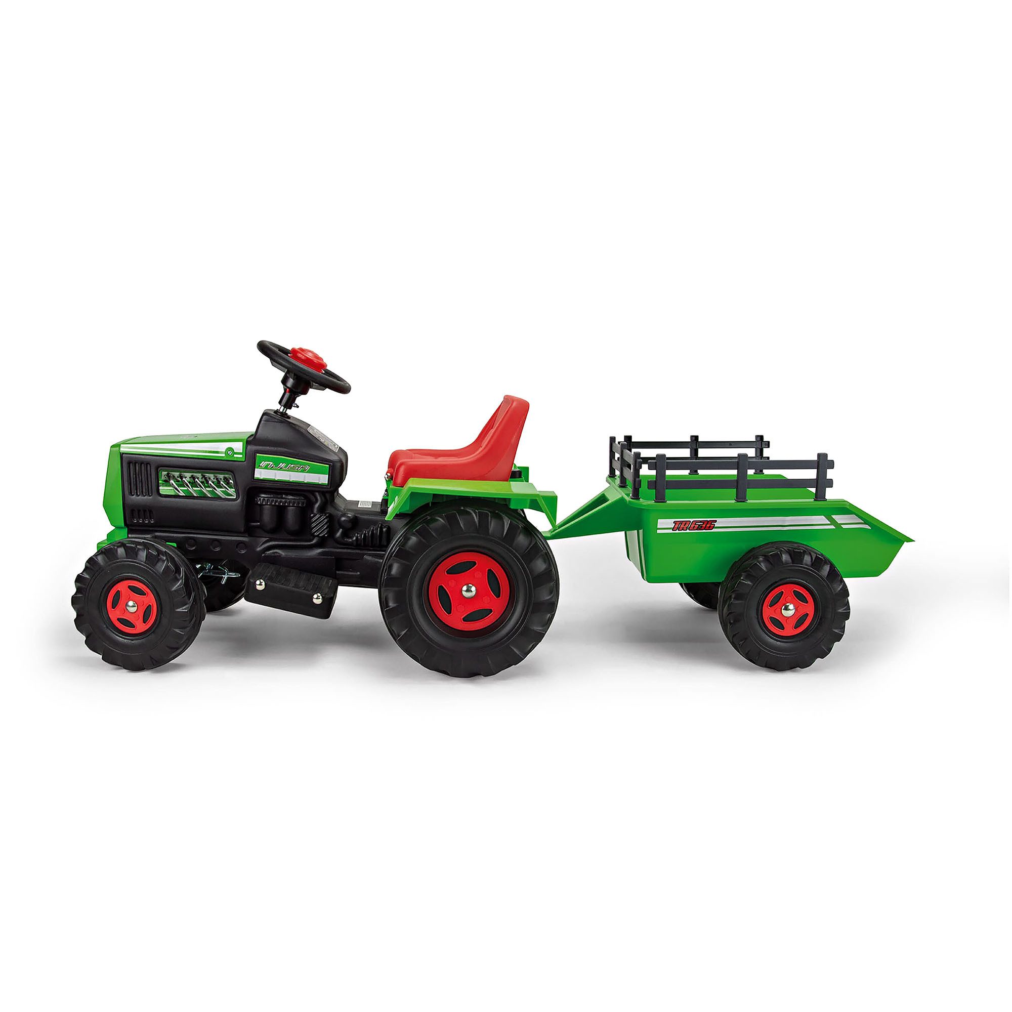 INJUSA Elektro-Kindertraktor Elektrotraktor Basic, Belastbarkeit 30 kg, Elektro-Kindertraktor 6V mit Pedalsteuerung, bis 30 kg, ab 18 Monaten