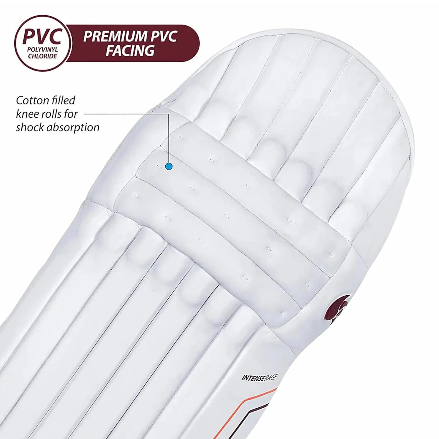DSC Protektoren-Set Intense Rage Cricket-Schlagbeinschoner Für Männer & Jungen (Verkaufspaket: 1 Paar Batting Leg Guard, bietet erstklassigen Schutz und Komfort), Riemen mit gepolsterter Schnalle, Mit Stoff gefütterte Bolster