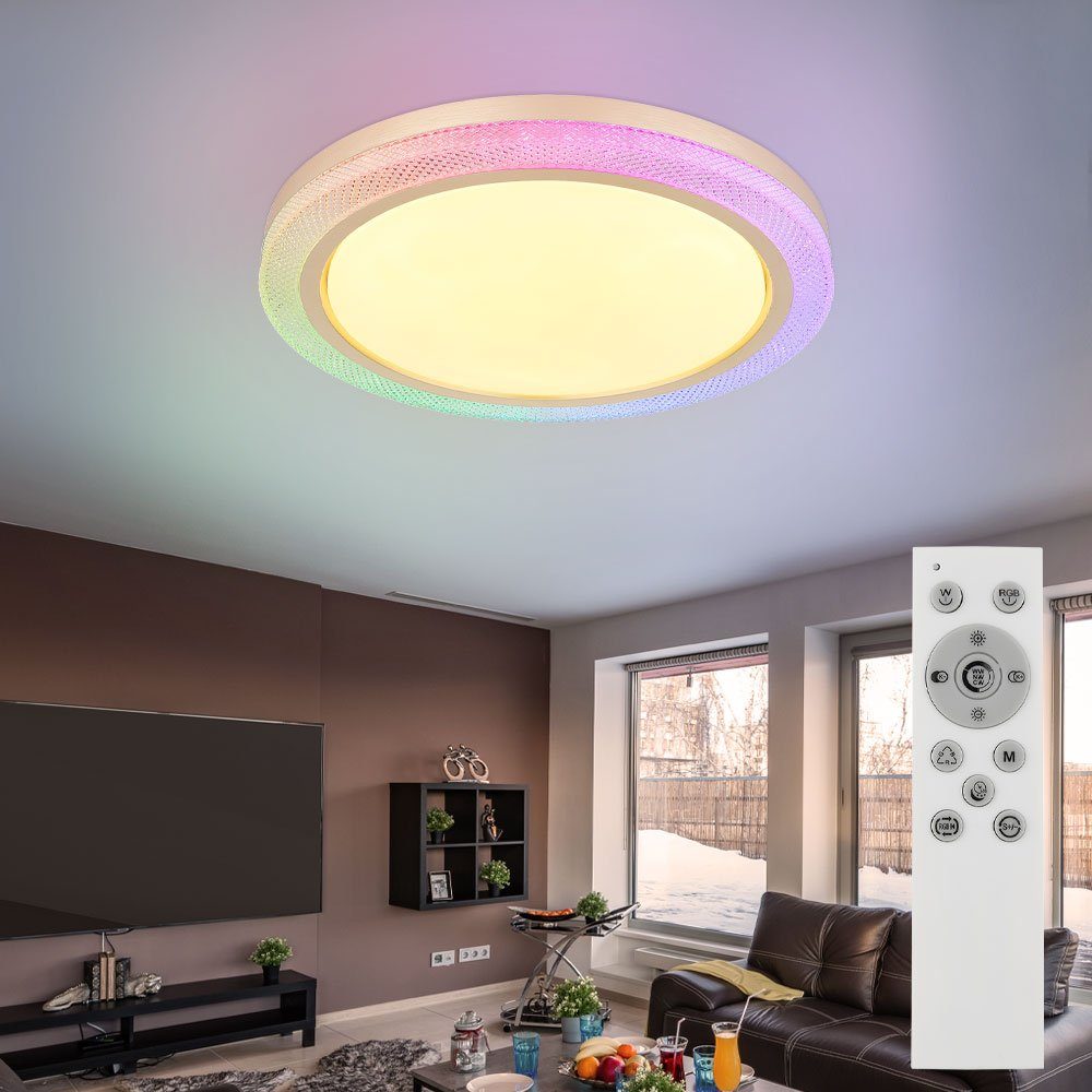 Globo LED Deckenleuchte, Deckenleuchte Dimmbar RGB-Farbwechsler Dimmbar Nachtlicht