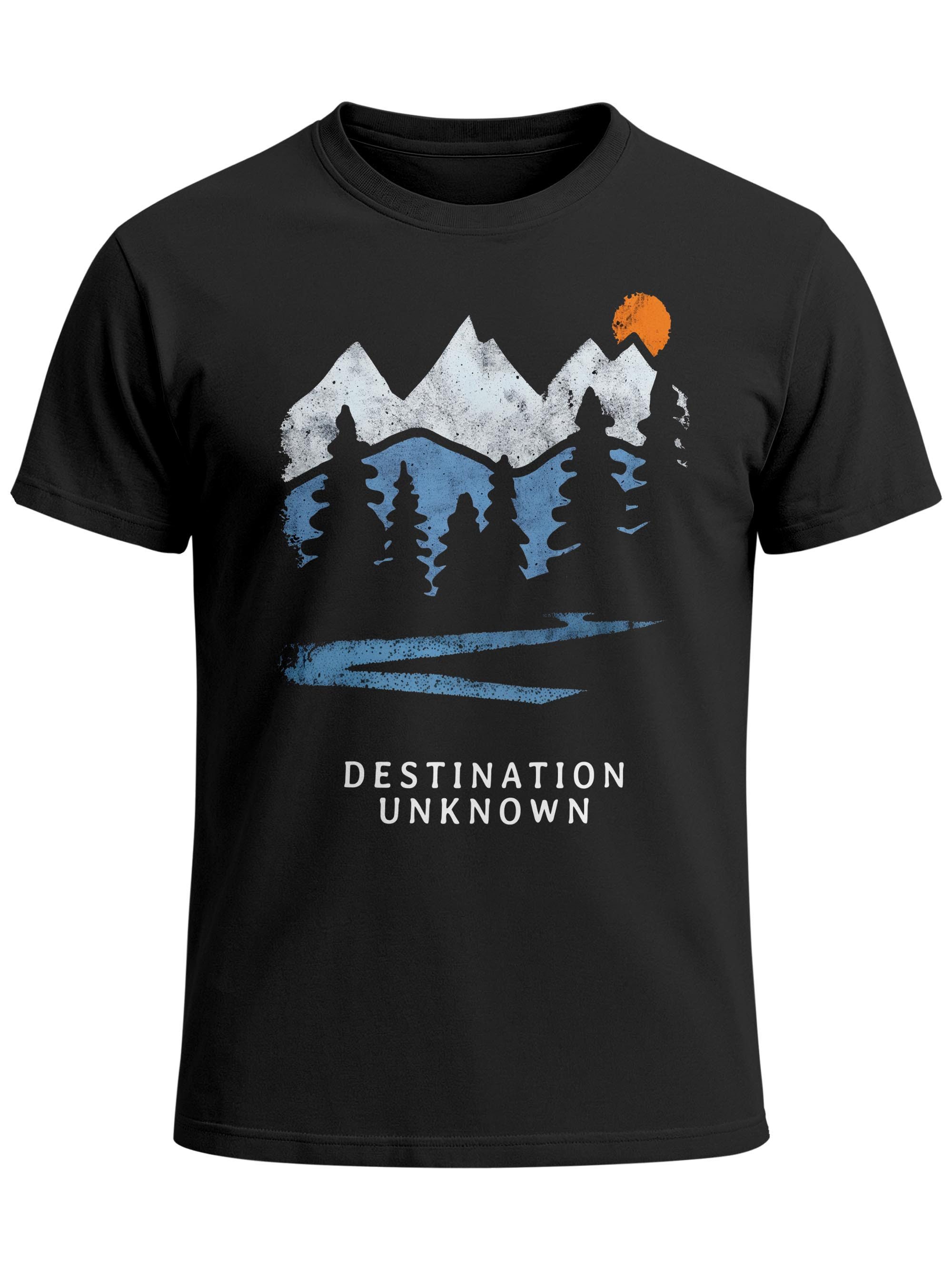 Print-Shirt Herren T-Shirt Prinstshirt Berge Wandern Adventure Outdoor
