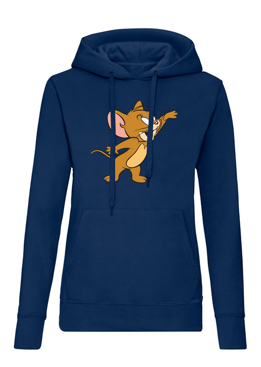Blondie & Brownie Hoodie Jerry Damen Cartoon Print Kapuzenhoodie Motiv Frontdruck Stil (Einzelstück, Einzelartikel) Jerry D Hoodie Cartoon Print Damen