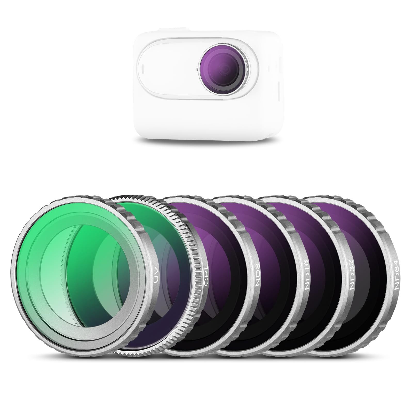 Neewer FL-59 ND Filter Set für Insta360 GO 3S mit ND/CPL/UV Filter & HD Glas Polfilter (Mehrfach beschichtet)
