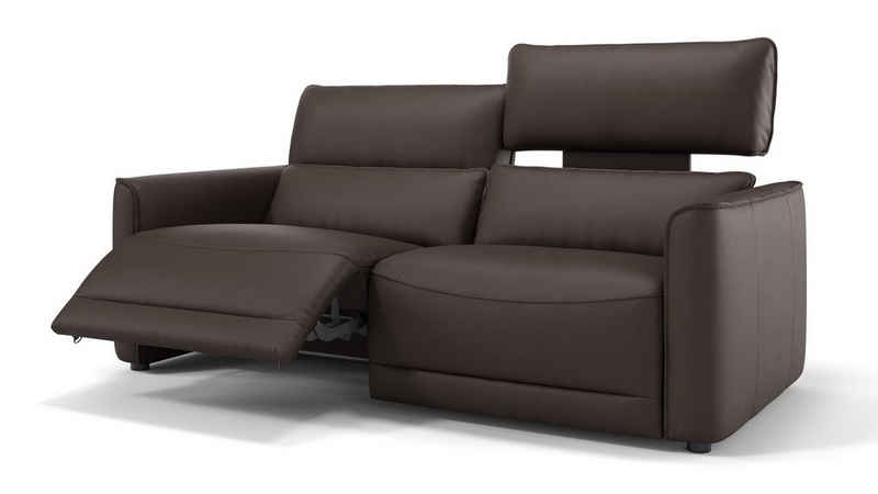 Sofanella 3-Sitzer Sofanella Dreisitzer GALA Leder Couch Sitzverstellung in Braun