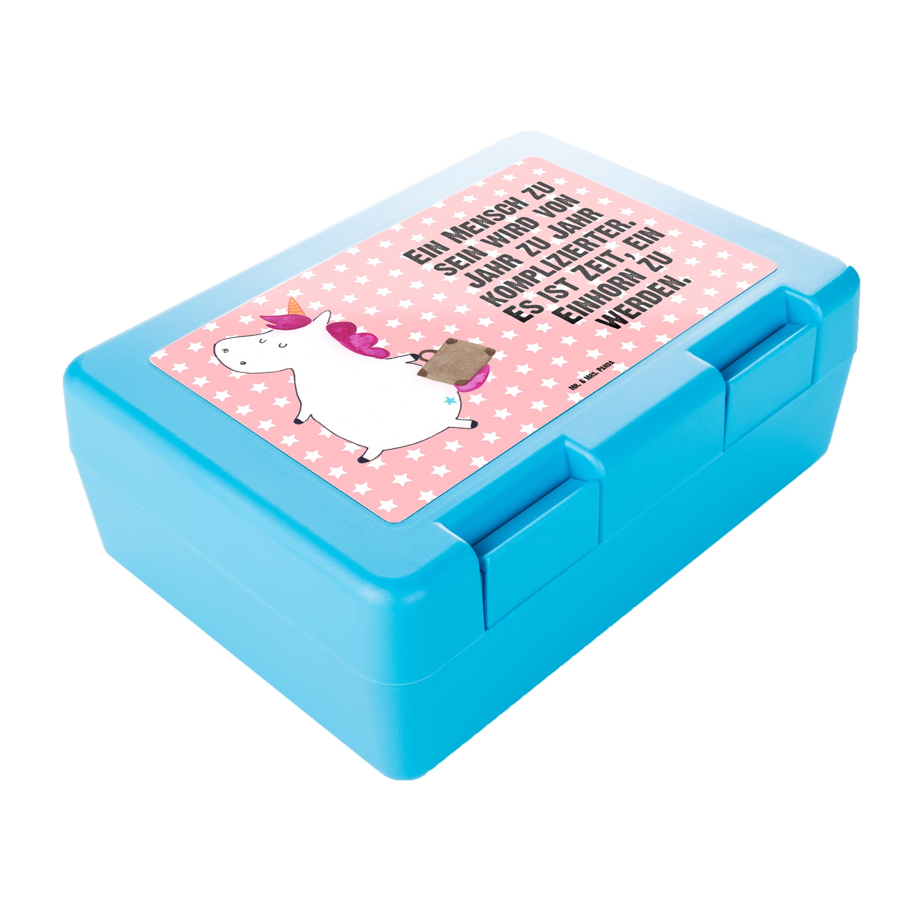 Kunststoff, Panda witzig, Premium (1-tlg) Brotbox, Rot Mrs. Geschenk, & u, Koffer Einhorn Pastell Snackbox, Butterdose Mr. - -