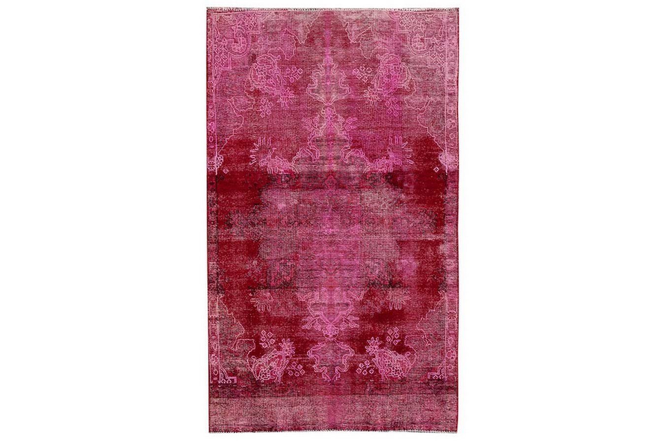 Teppich Teppich Unikat Vintage pink 234*143*09 cm, daslagerhaus living,  Höhe: 0,9 mm