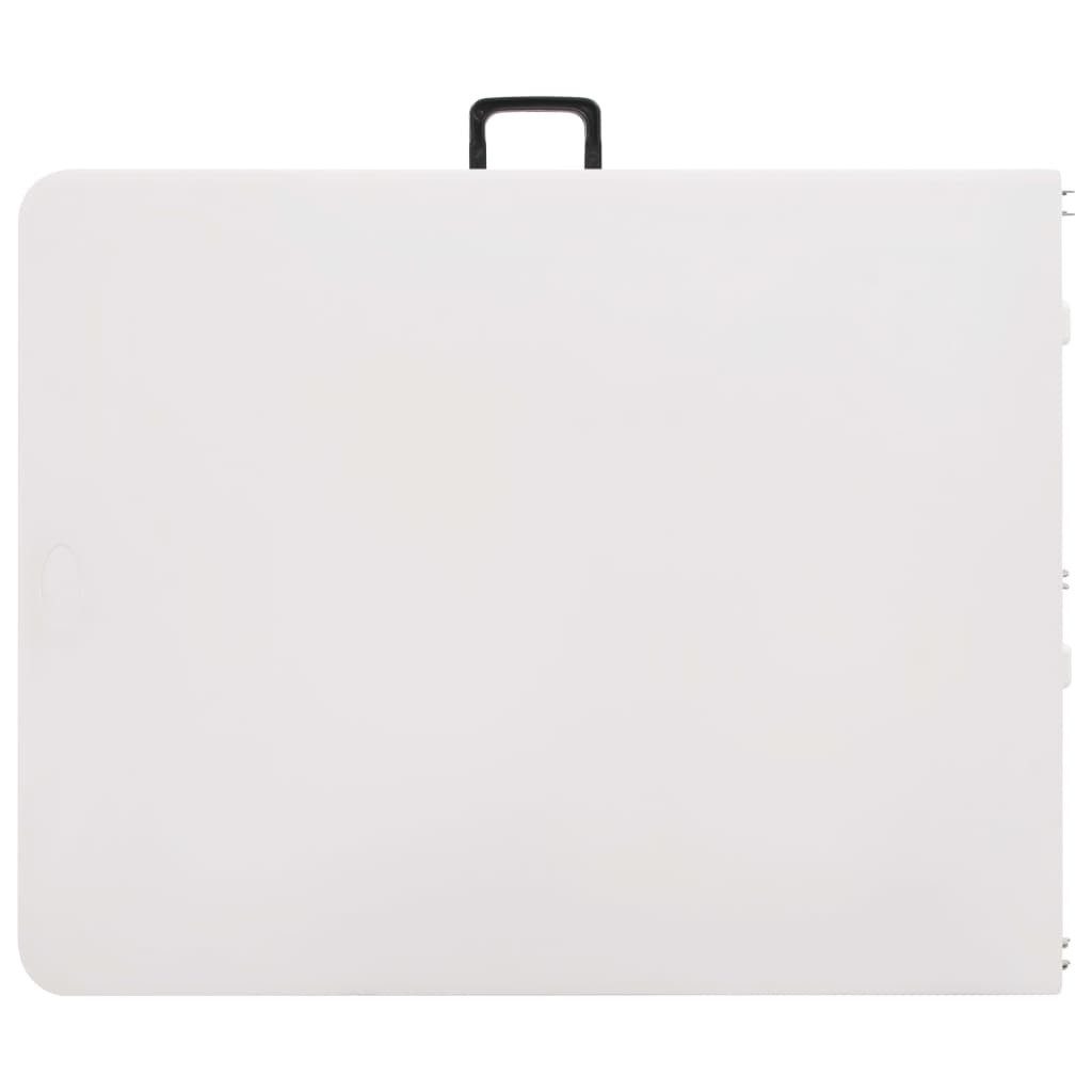 vidaXL Gartentisch Gartentisch Klappbar Weiß 180x72x72 cm HDPE