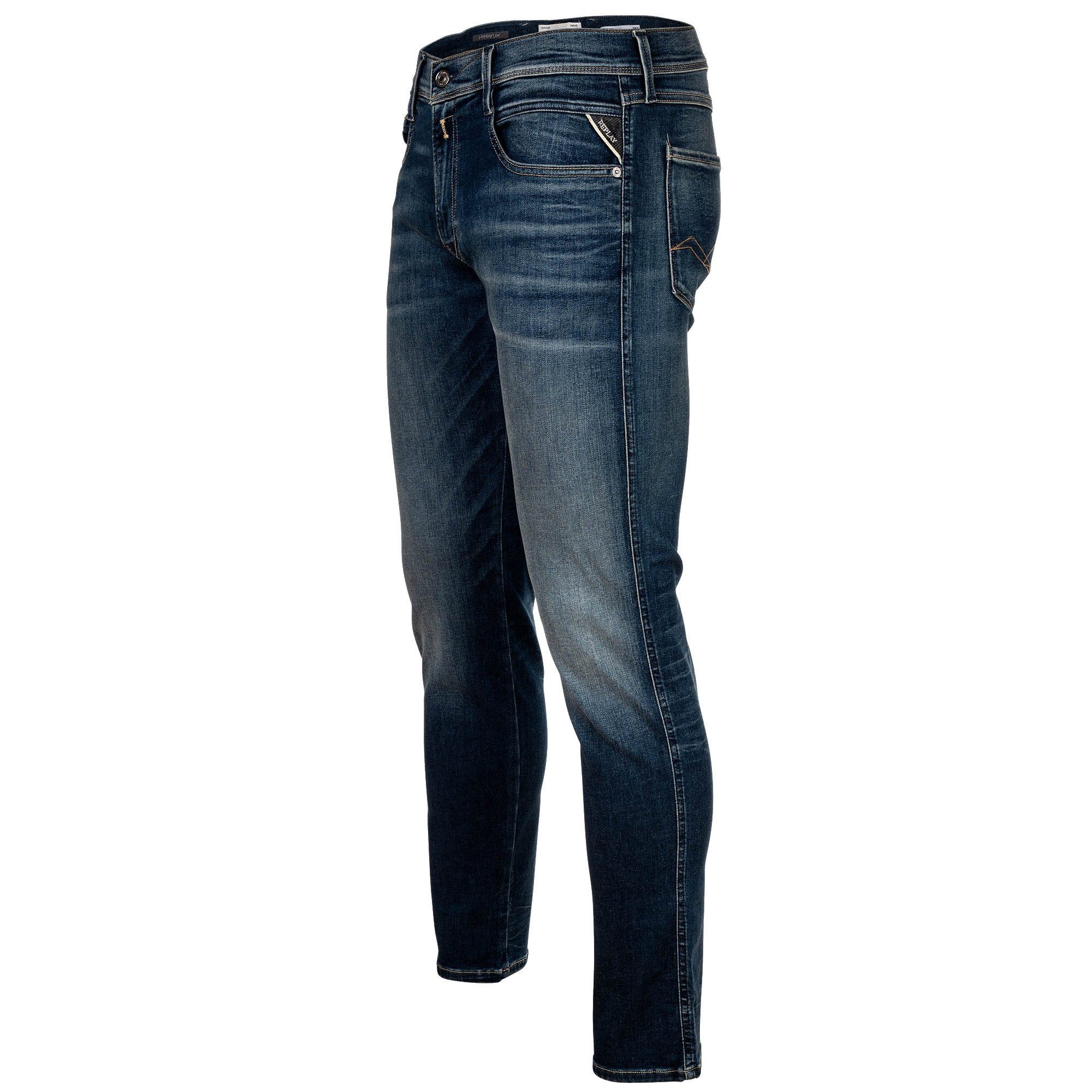 Replay Regular-fit-Jeans Herren Jeans Baumwolle Hyperflex Stretch ANBASS