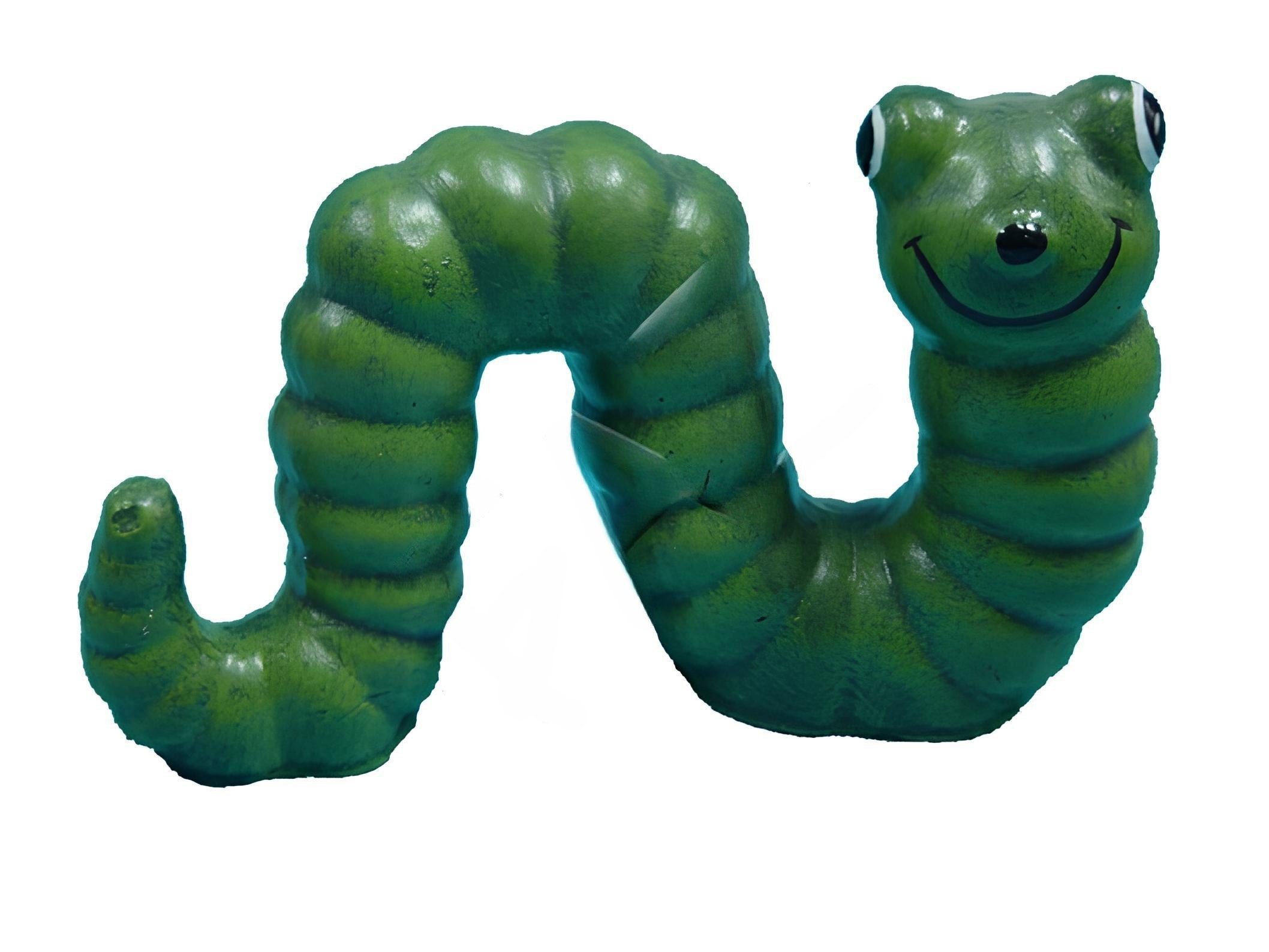 JVmoebel Skulptur Design Wurm Figur Garten Statue Skulptur Figuren Skulpturen Dekoration (Wurm Material: Kunststoff 17 x 27 cm Höhe), Made in Europa