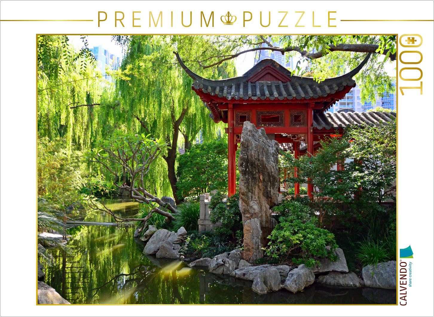 CALVENDO Puzzle CALVENDO Puzzle Chinesischer Garten, 1000 Teile Lege-Größe 64x48cm Fo, 1000 Puzzleteile