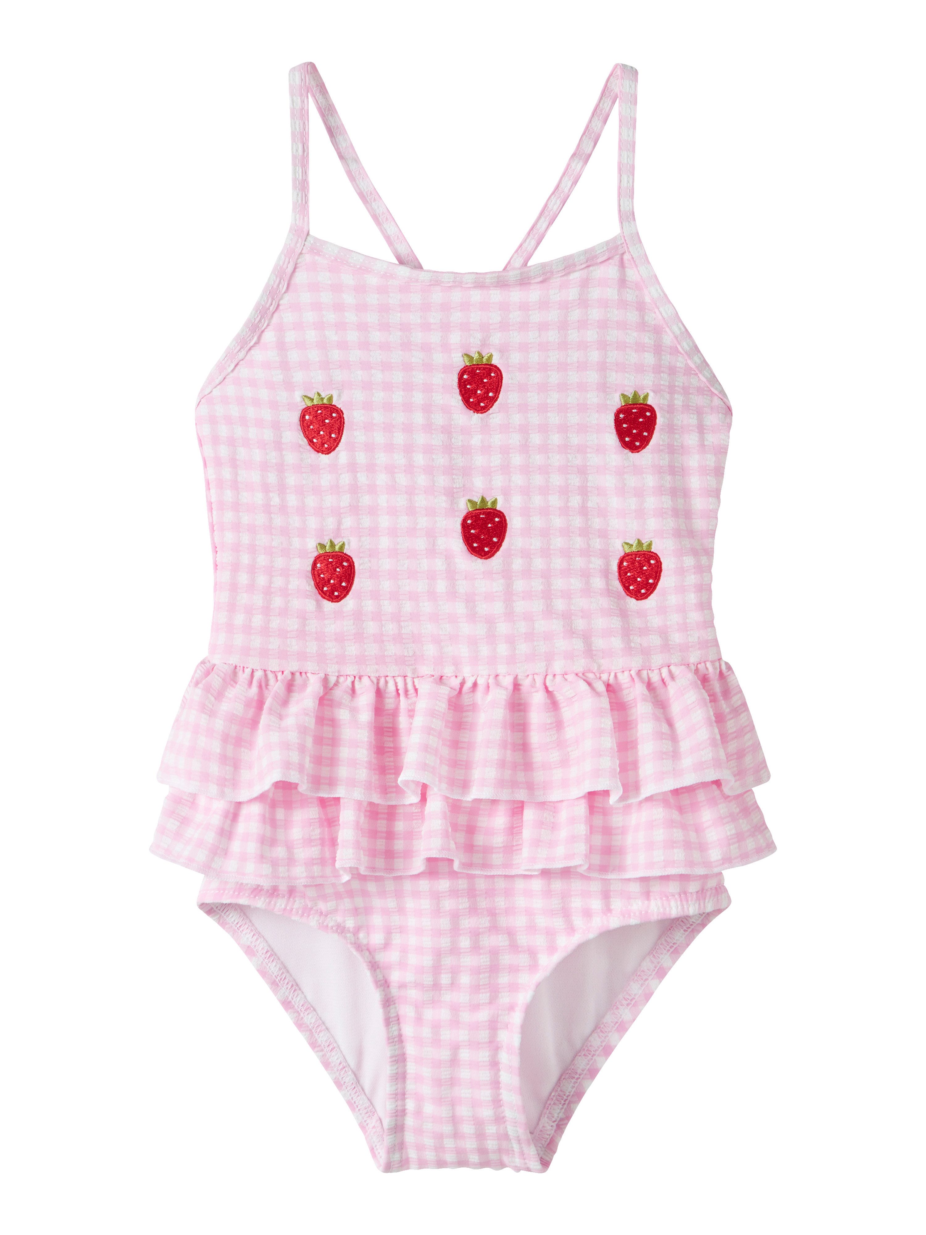 Name It Badeanzug NMFZAMMER SWIMSUIT mit Stickerei und Rüschen