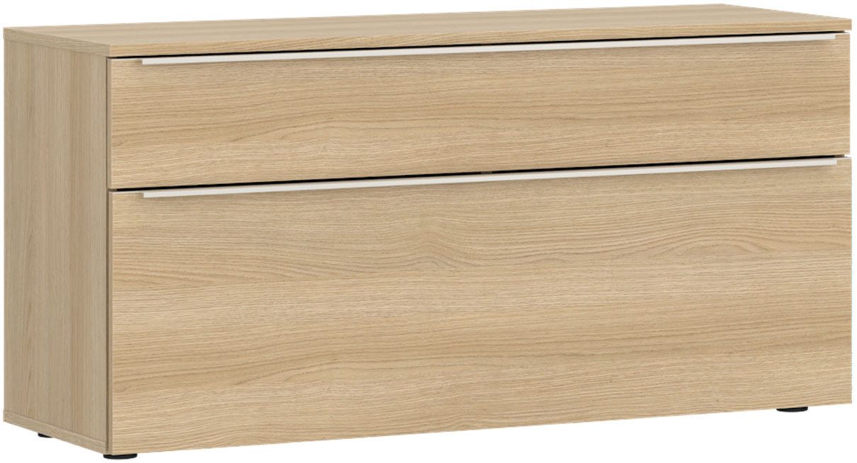 TOM TAILOR HOME Lowboard COLOR PUZZLE 3 – 1 Klappe 1 Schublade mit farbigem Griff und Füßen, light oak