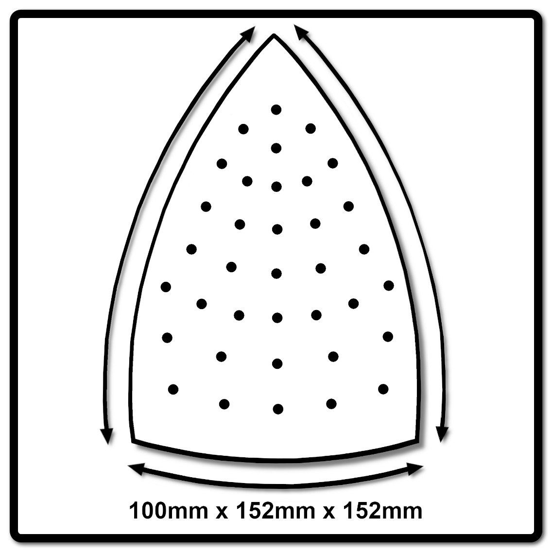 K150 Mirka 50 Stk. Schleifblätter (246JQ0 Delta Schleifscheibe 100x152x152mm Grip IRIDIUM