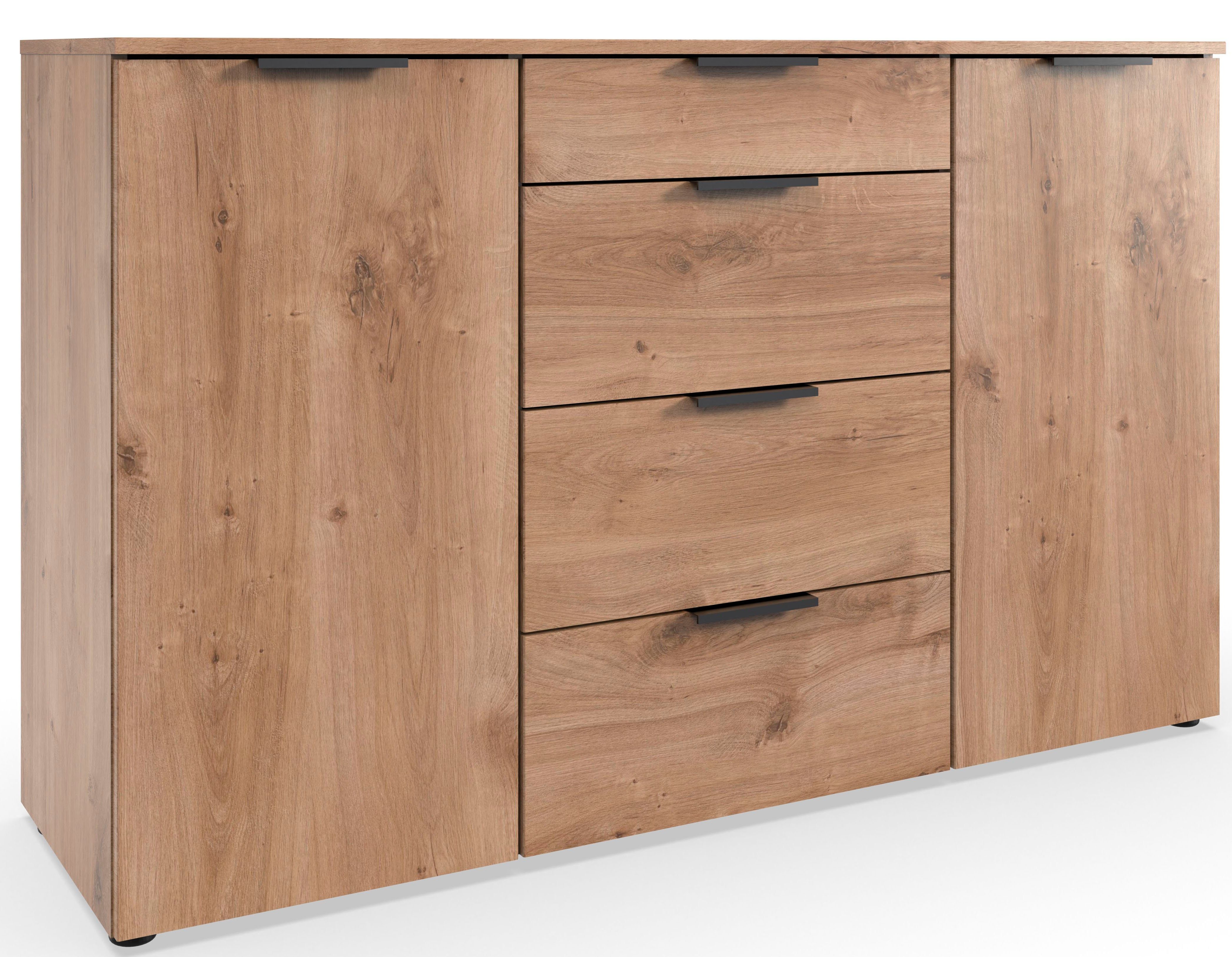 Wimex Kombikommode Level by fresh to go, 2-türig mit 4 Schubladen, soft-close Funktion, 135cm breit, 84cm hoch