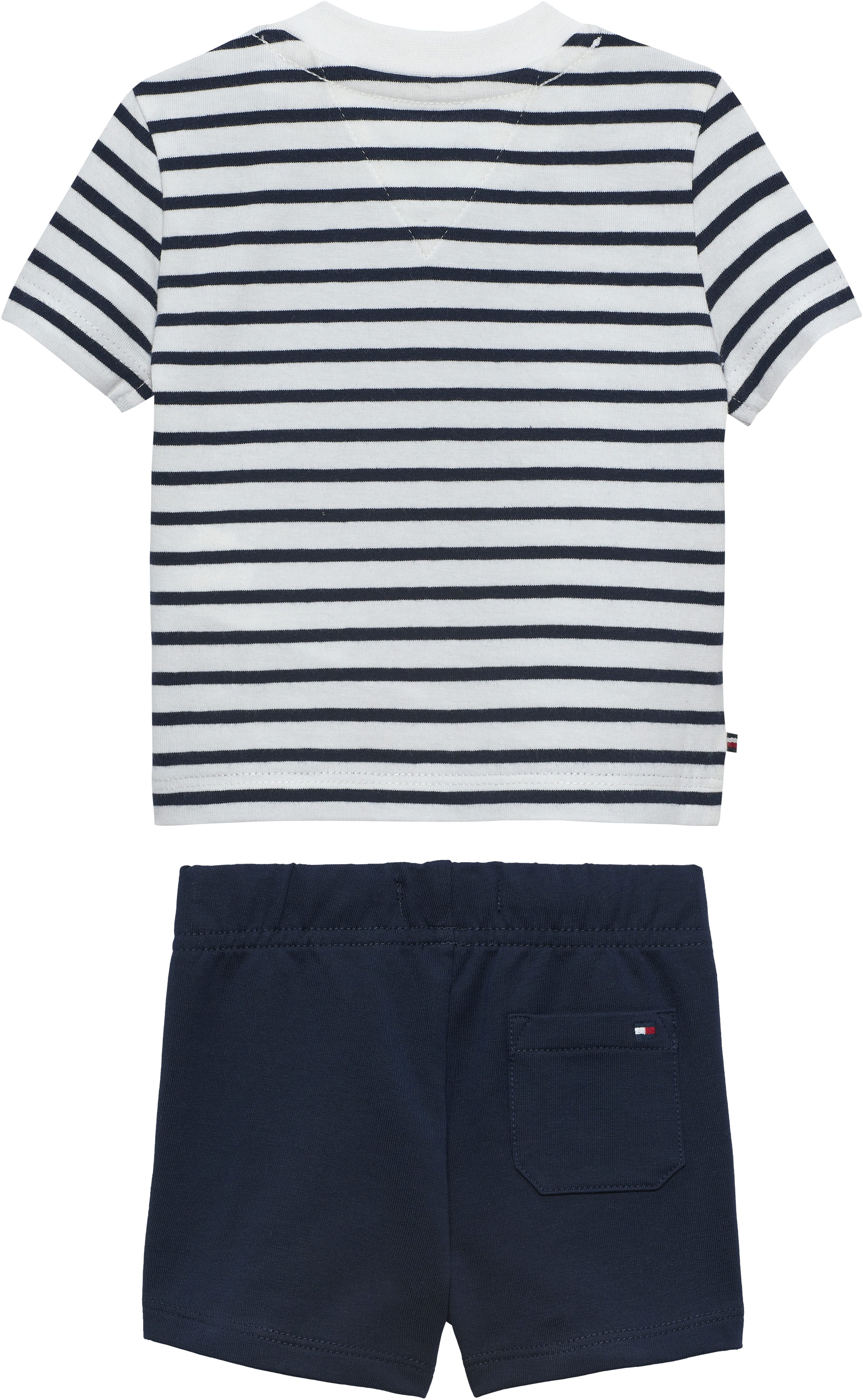 Tommy Hilfiger Shirt & Shorts ESSENTIAL STRIPE TEE + SHORT SET (Set) Regular fit mit Rundhalsausschnitt für Babys