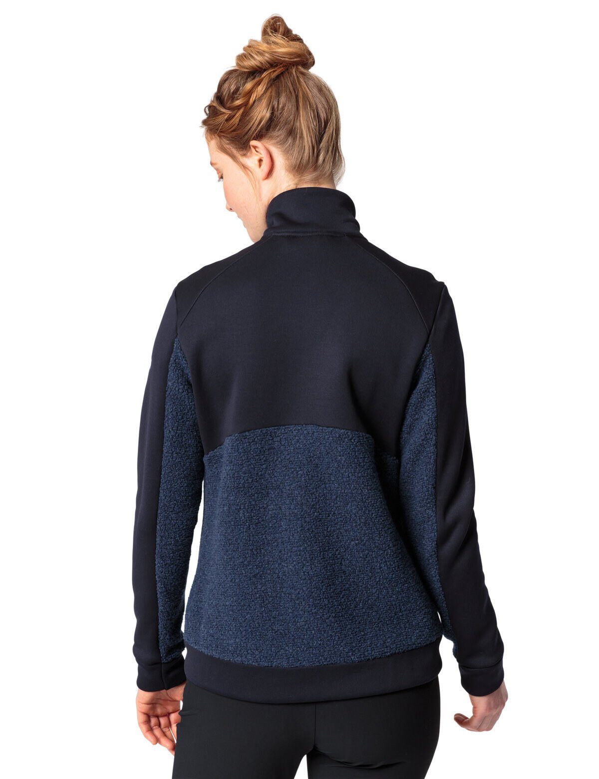 VAUDE Outdoorjacke kompensiert (1-St) dark Jacket Wool Women's Skomer sea Fleece Klimaneutral