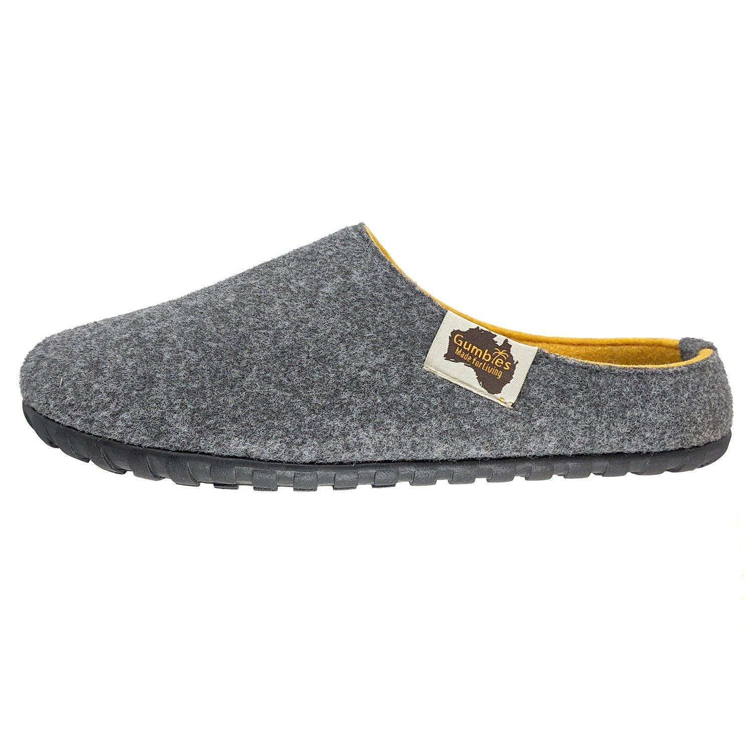»in Materialien in Grey-Curry Hausschuh recycelten aus Designs« Slipper farbenfrohen Gumbies Outback