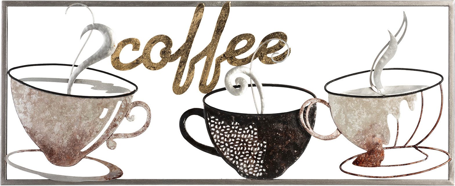 Bönninghoff Metallbild KAFFEE 25x61 cm – Deko modern