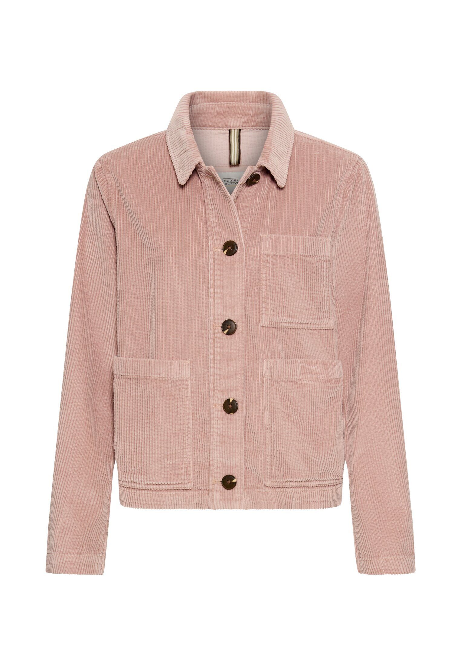 camel active Cordjacke mit Taschen Langarm Button-Down