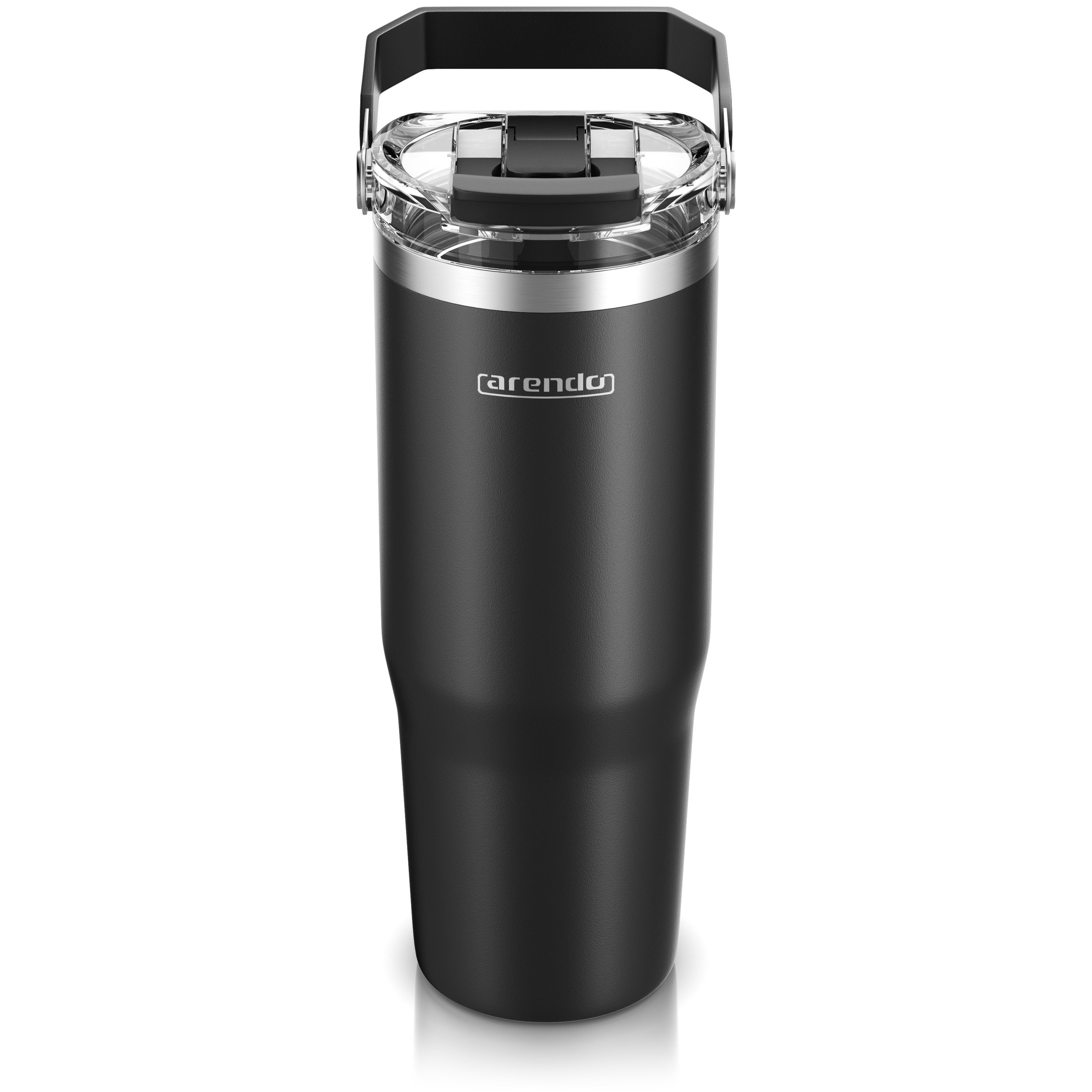 Arendo Thermobecher Thermal Mug 900 ml, Kaffee to go Becher mit Deckel aus Edelstahl 0,9 L, 1-tlg., Edelstahl (SUS304 innen, SUS201 außen), Deckel aus Kunststoff (BPA-frei), hält 12h heiß & 6h kalt, doppelwandig, 100% auslaufsicher, Coffe-to-go