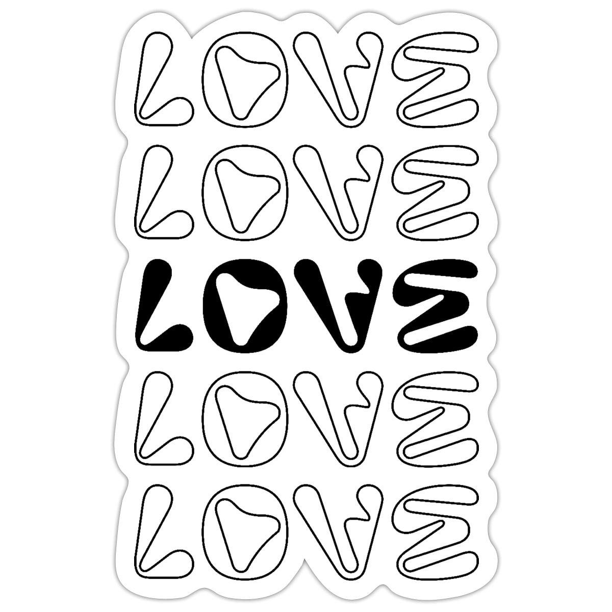 Spreadshirt Aufkleber Love Love Love Love Love Sticker Aufkleber
