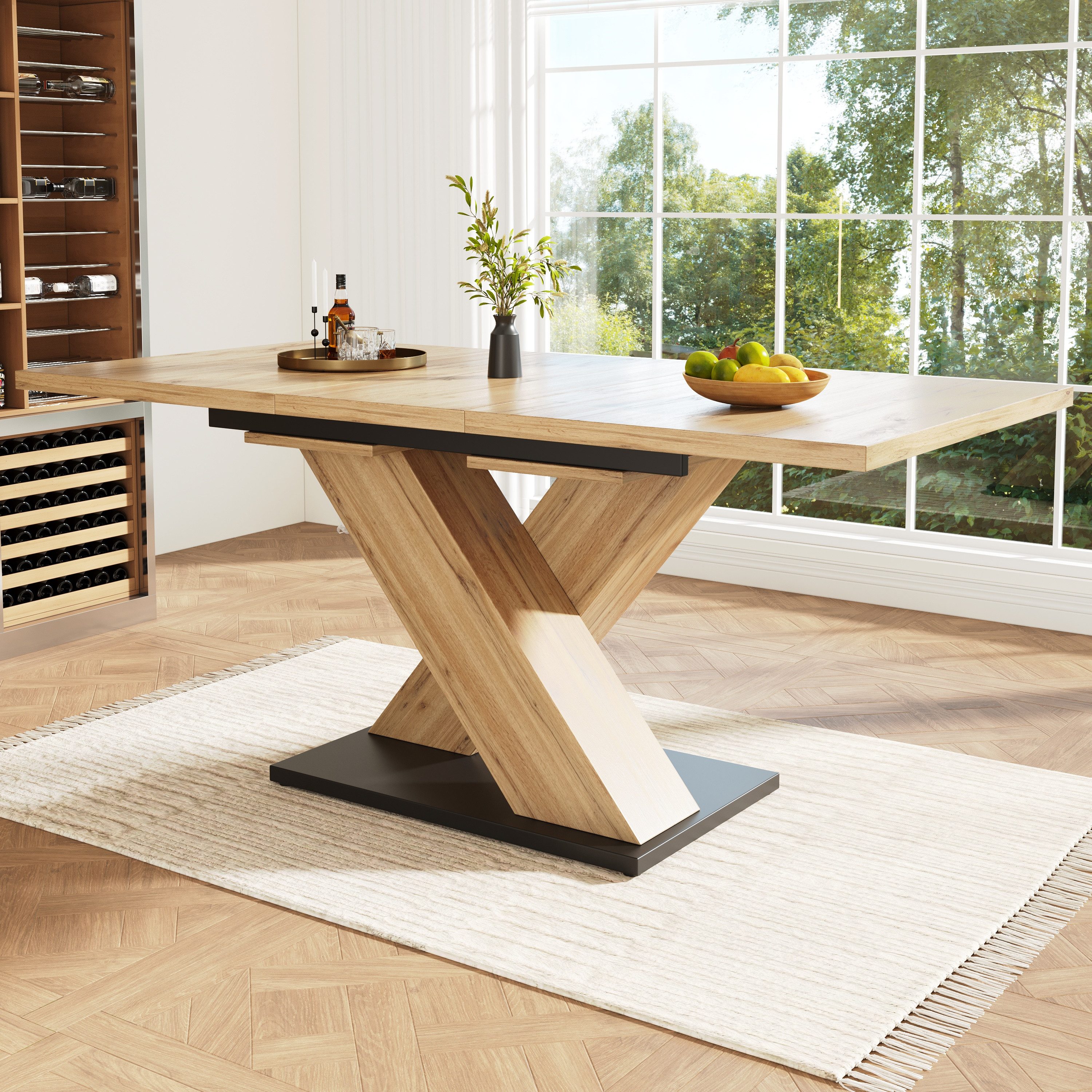 HAUSS SPOLE Esstisch Ausziehbarer Esstisch 119-158,5x80cm günstig online kaufen
