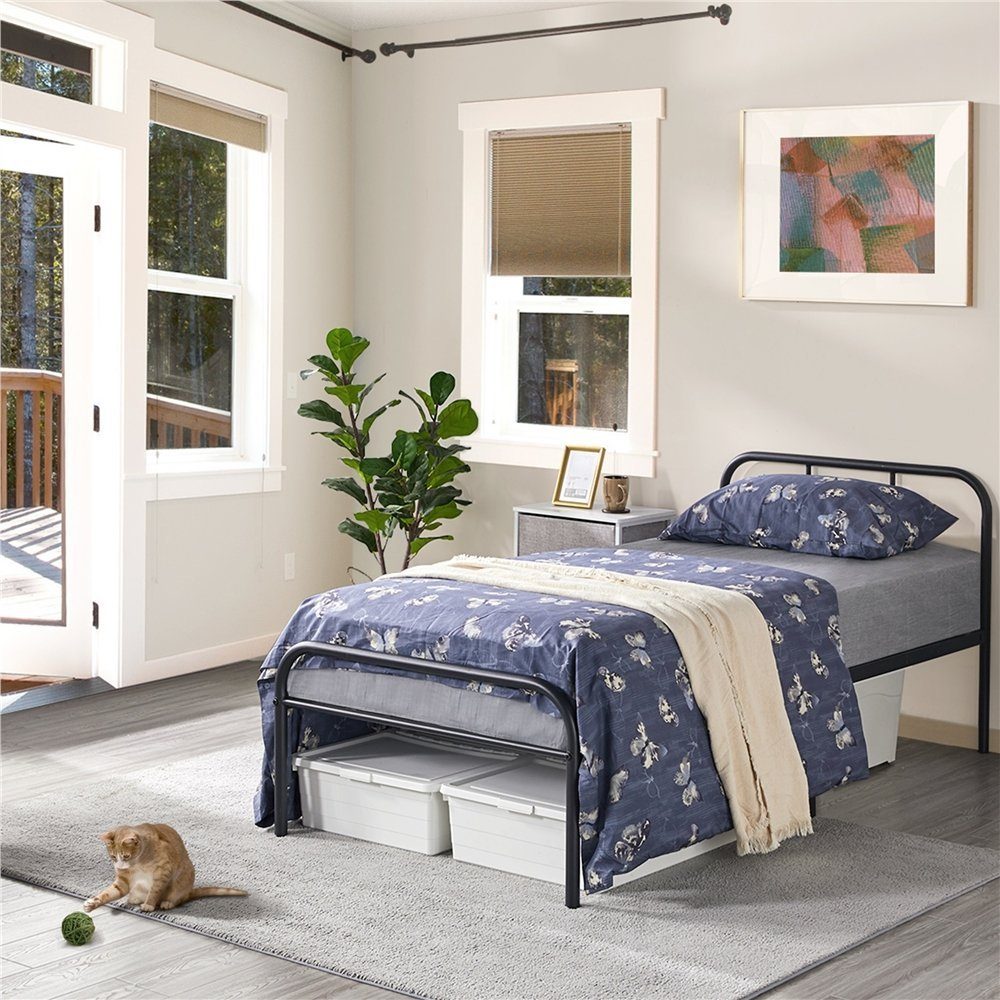 Yaheetech Bettgestell Metallbett Bettrahmen, Einzelbett/Doppelbett günstig online kaufen