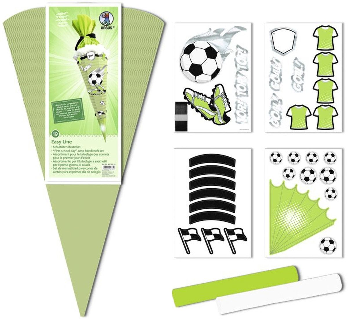 Ursus - Ludwig Bähr Schultüte Schultüten-Dekorationsset 350g/qm Fußball