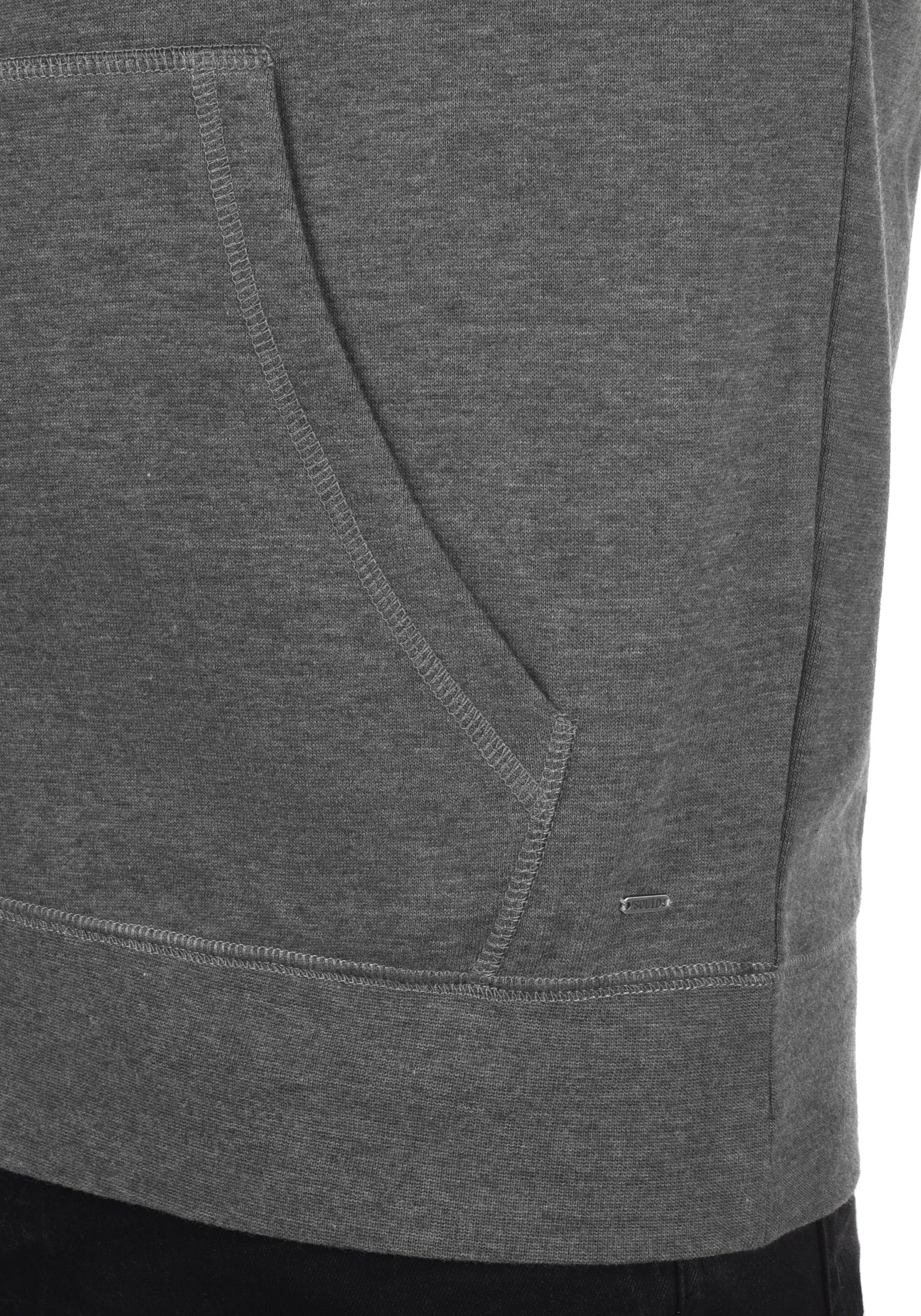 Solid Kapuzensweatjacke Grey (8236) SDBerti Melange Zip-Hood